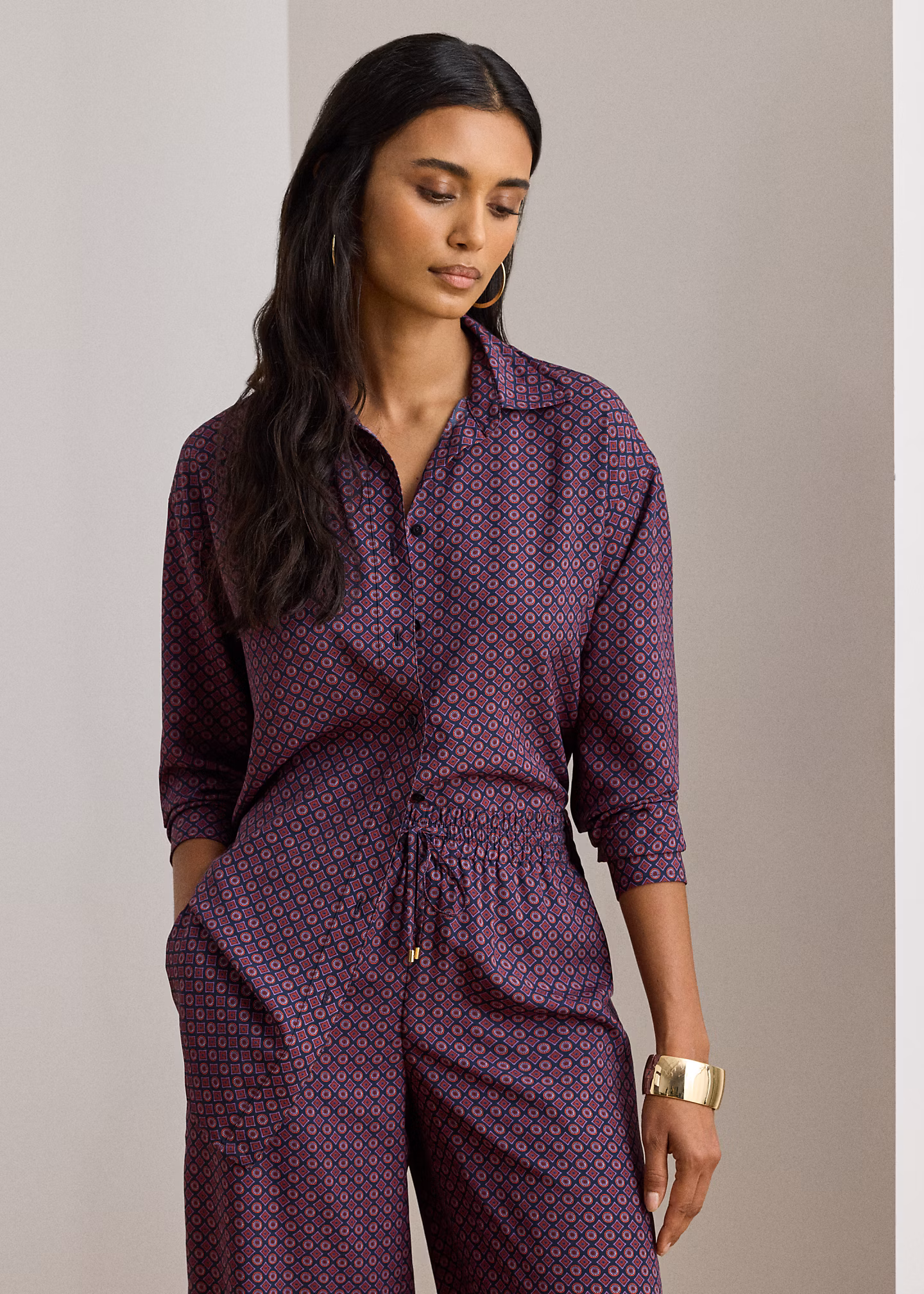 Relaxed-Fit Foulard-Hemdbluse aus Crepe - RALPH LAUREN OUTLET