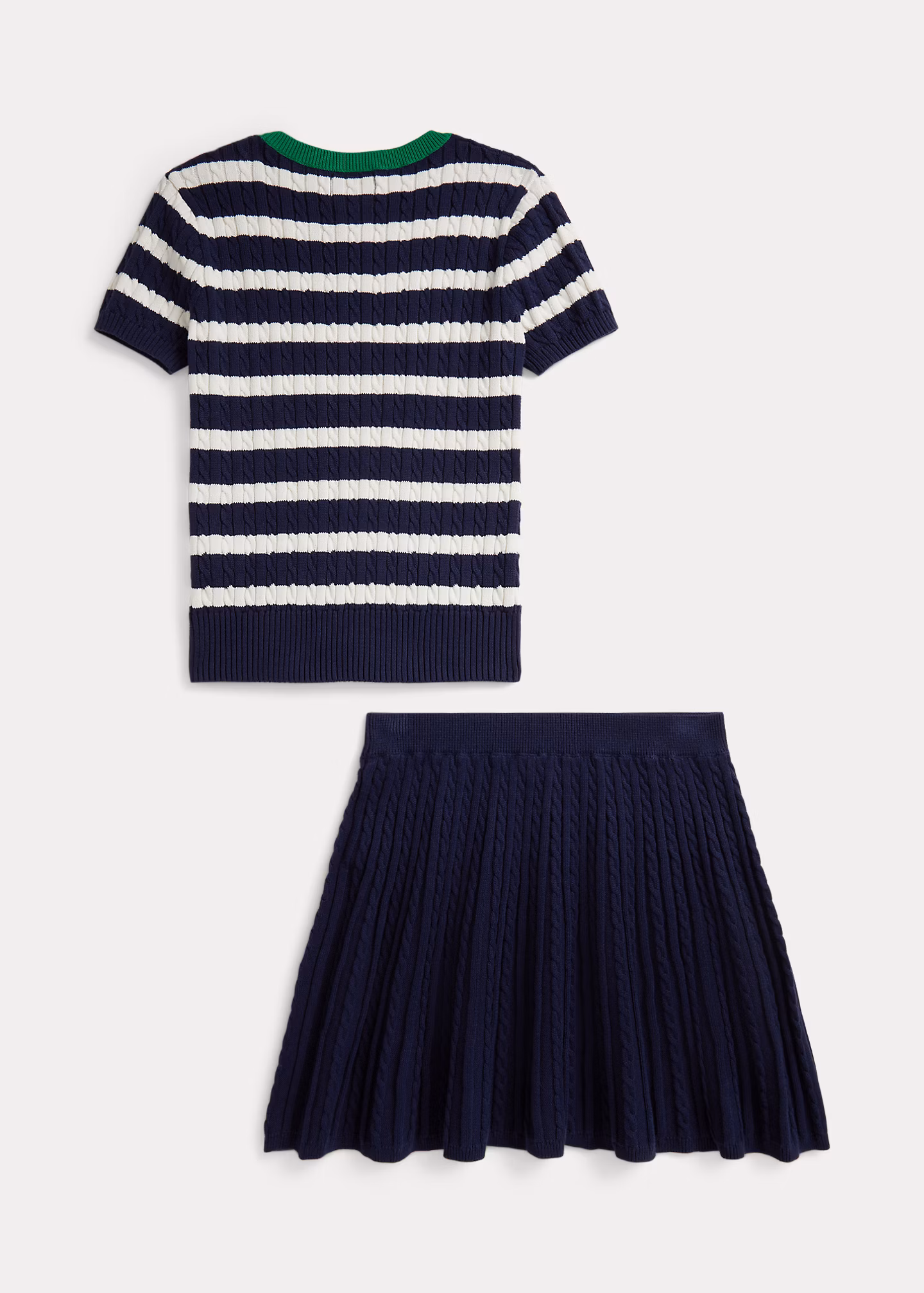 Gestreifter Baumwollpullover und Rock - RALPH LAUREN OUTLET