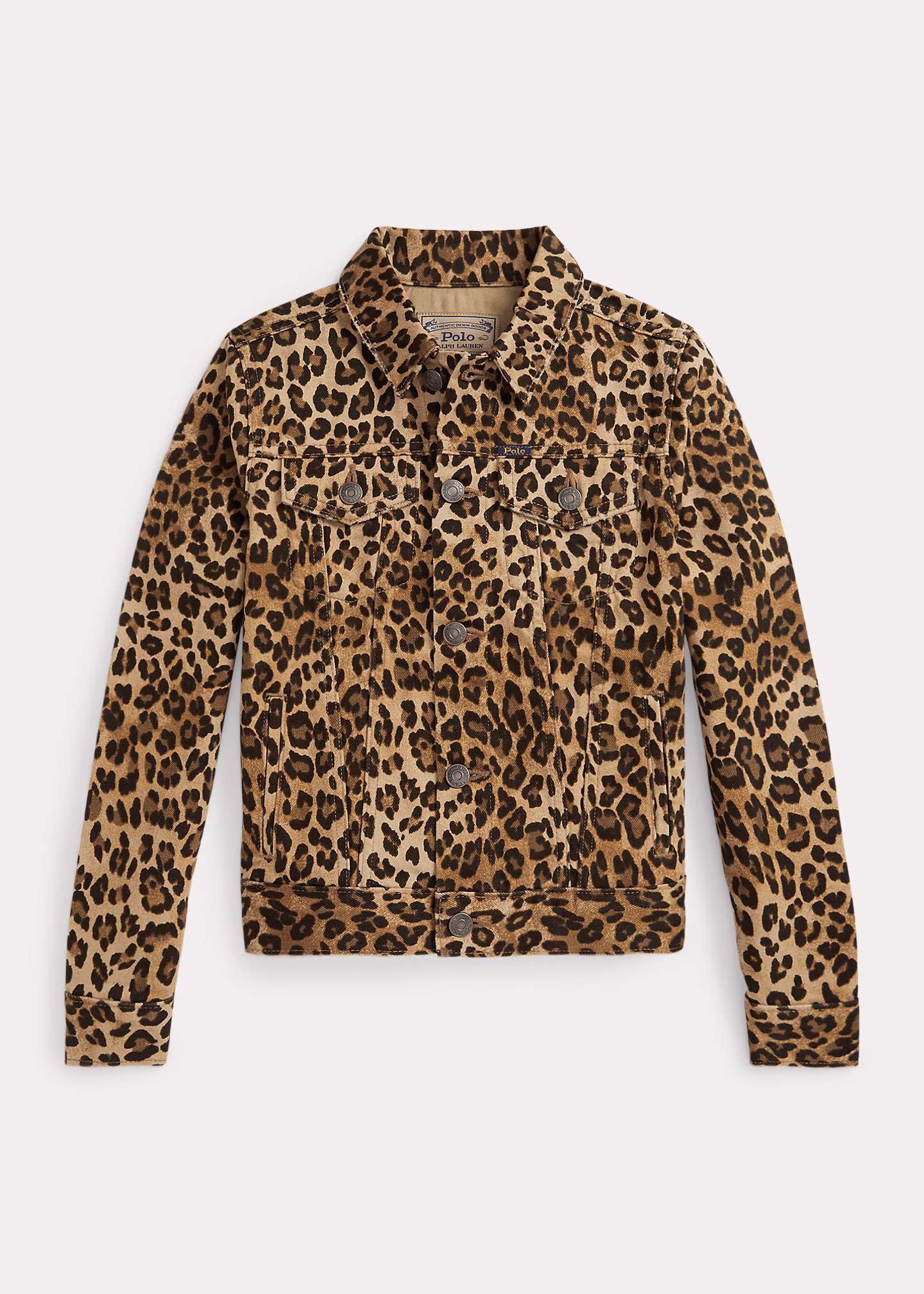 Denim-Truckerjacke mit Leopardendruck - RALPH LAUREN OUTLET