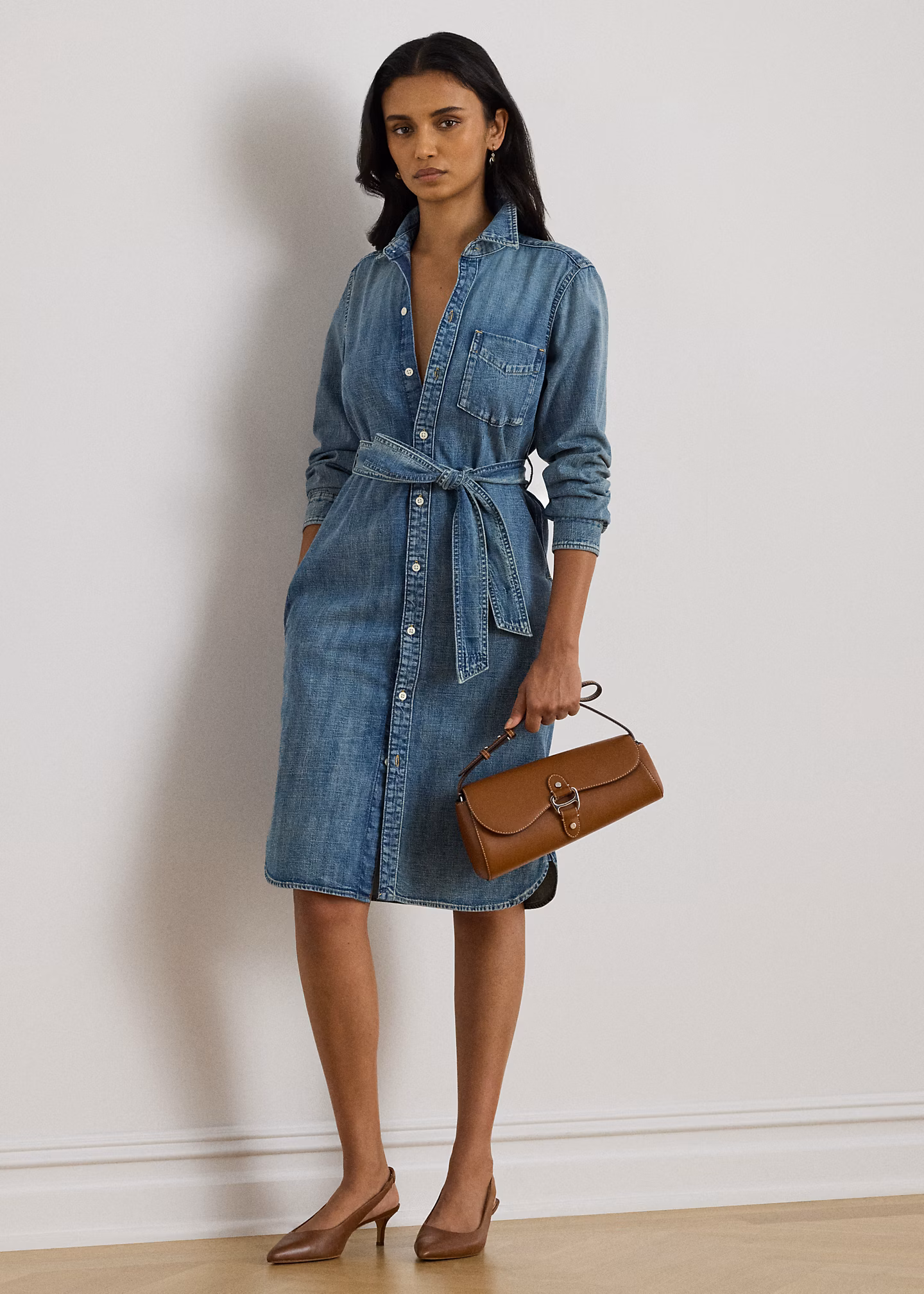 Denim-Hemdkleid mit Gürtel - RALPH LAUREN OUTLET