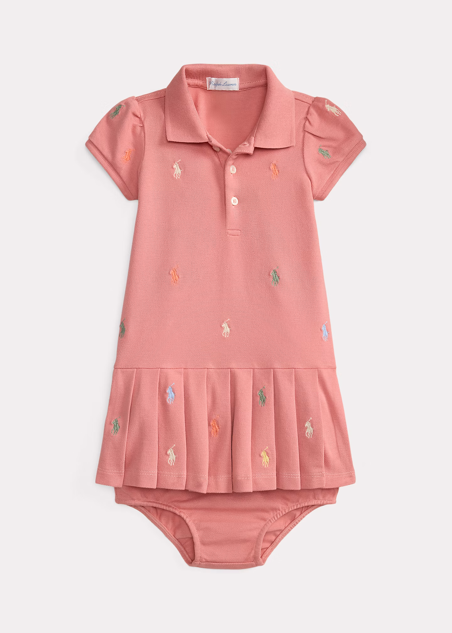 Stretchpiqué-Polokleid mit Polo Pony - RALPH LAUREN OUTLET