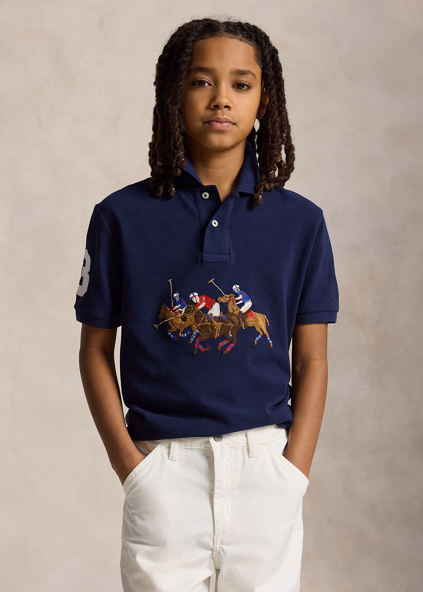 Baumwoll-Poloshirt mit Dreifach-Pony - RALPH LAUREN OUTLET