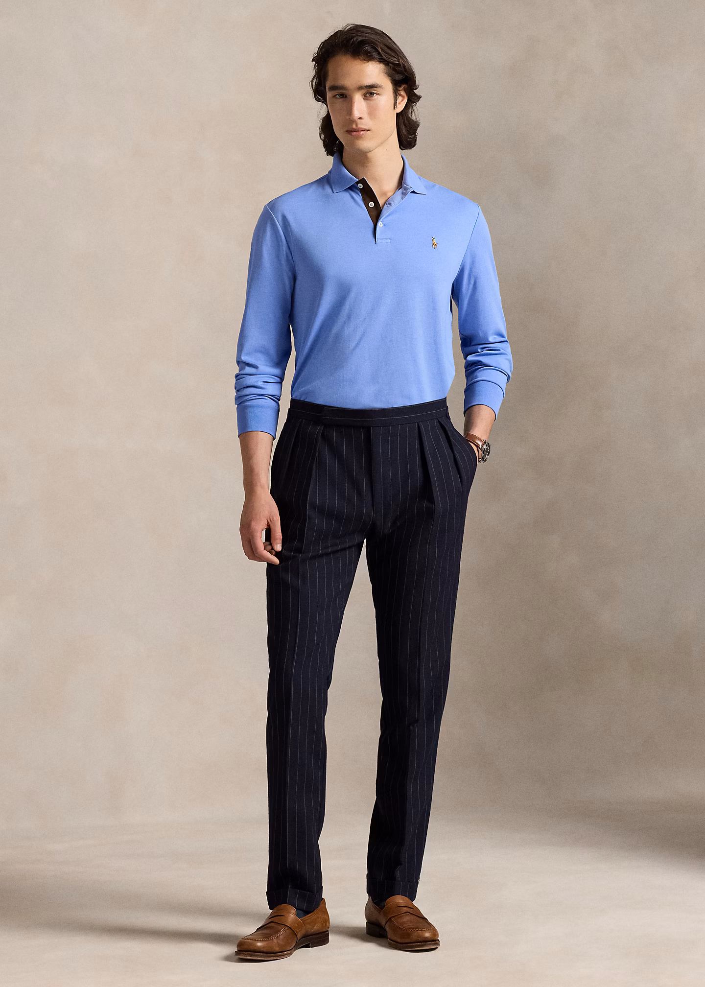 Custom-Slim-Fit Baumwoll-Poloshirt - RALPH LAUREN OUTLET