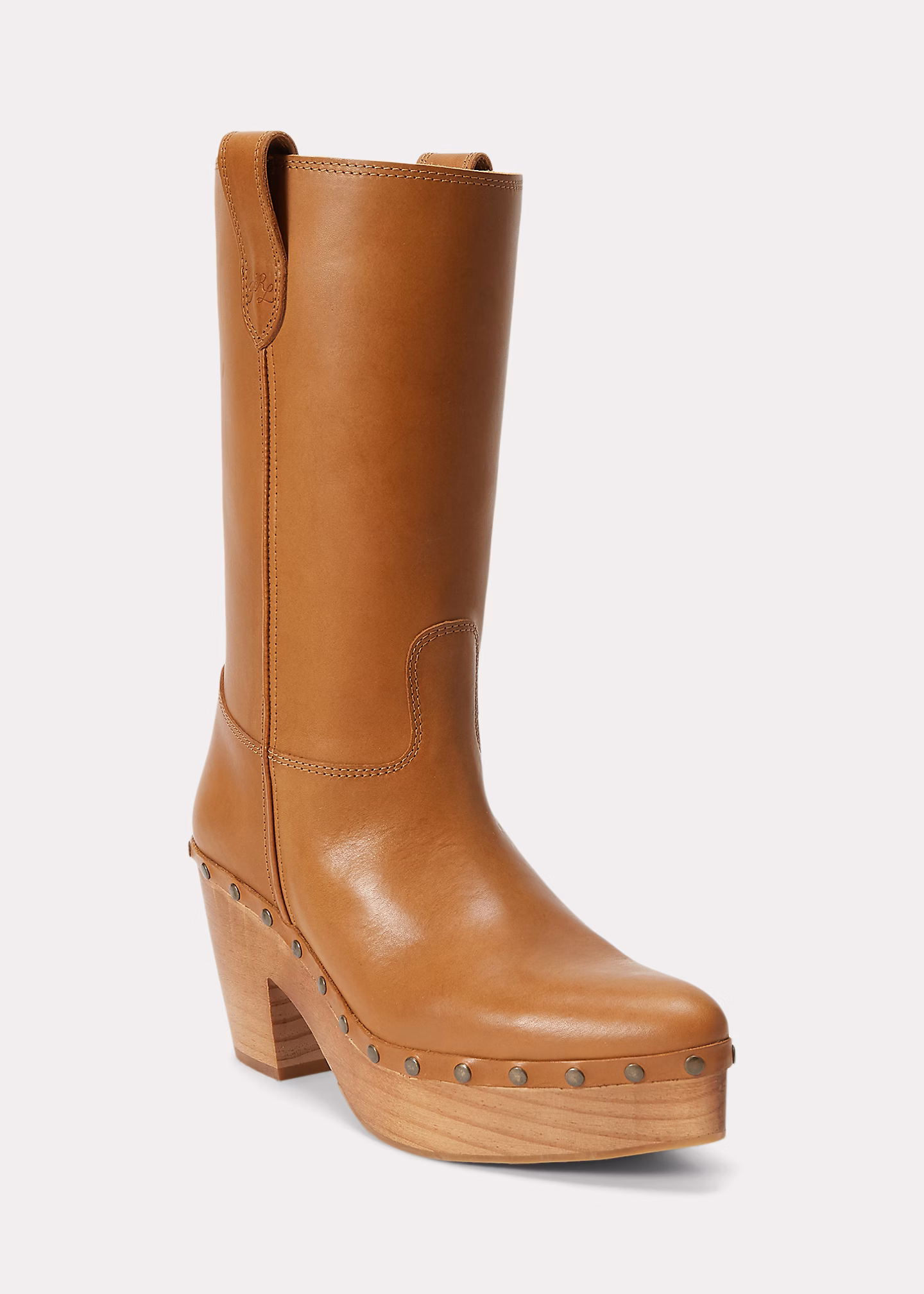 Clog-Stiefel aus Vachetteleder - RALPH LAUREN OUTLET
