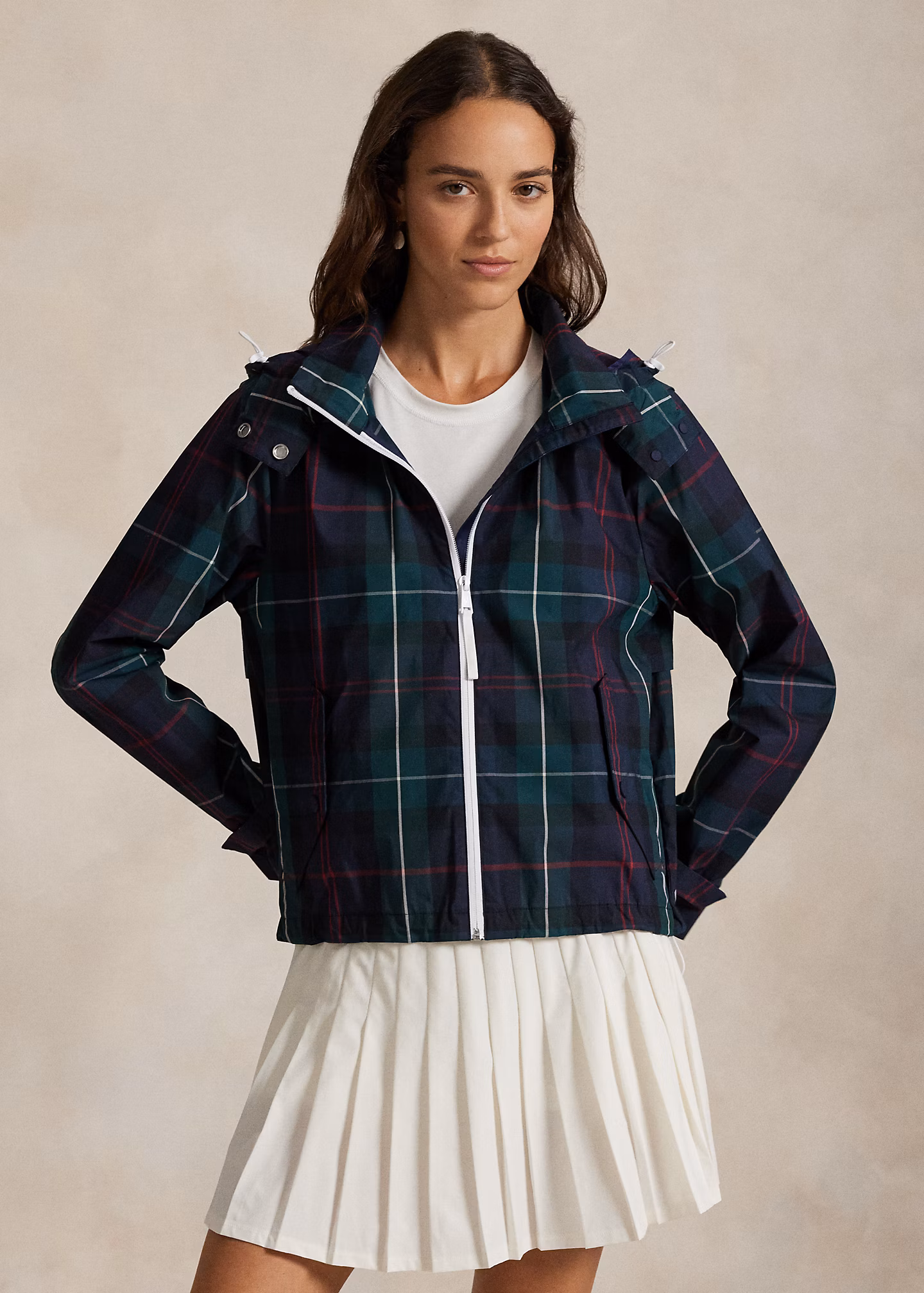 Karierte Regenjacke mit Kapuze - RALPH LAUREN OUTLET