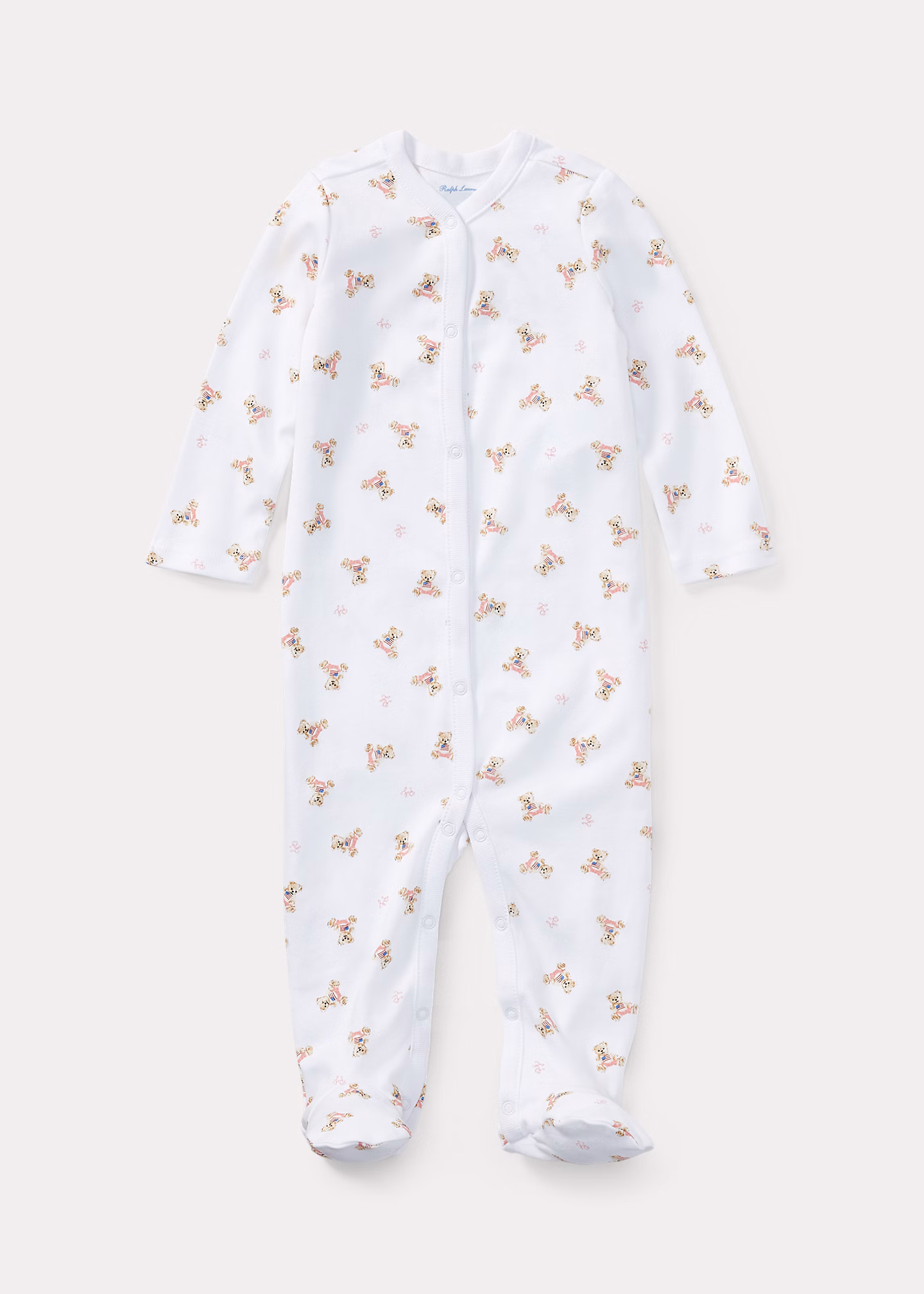 Baumwollstrampler mit Polo Bear - RALPH LAUREN OUTLET