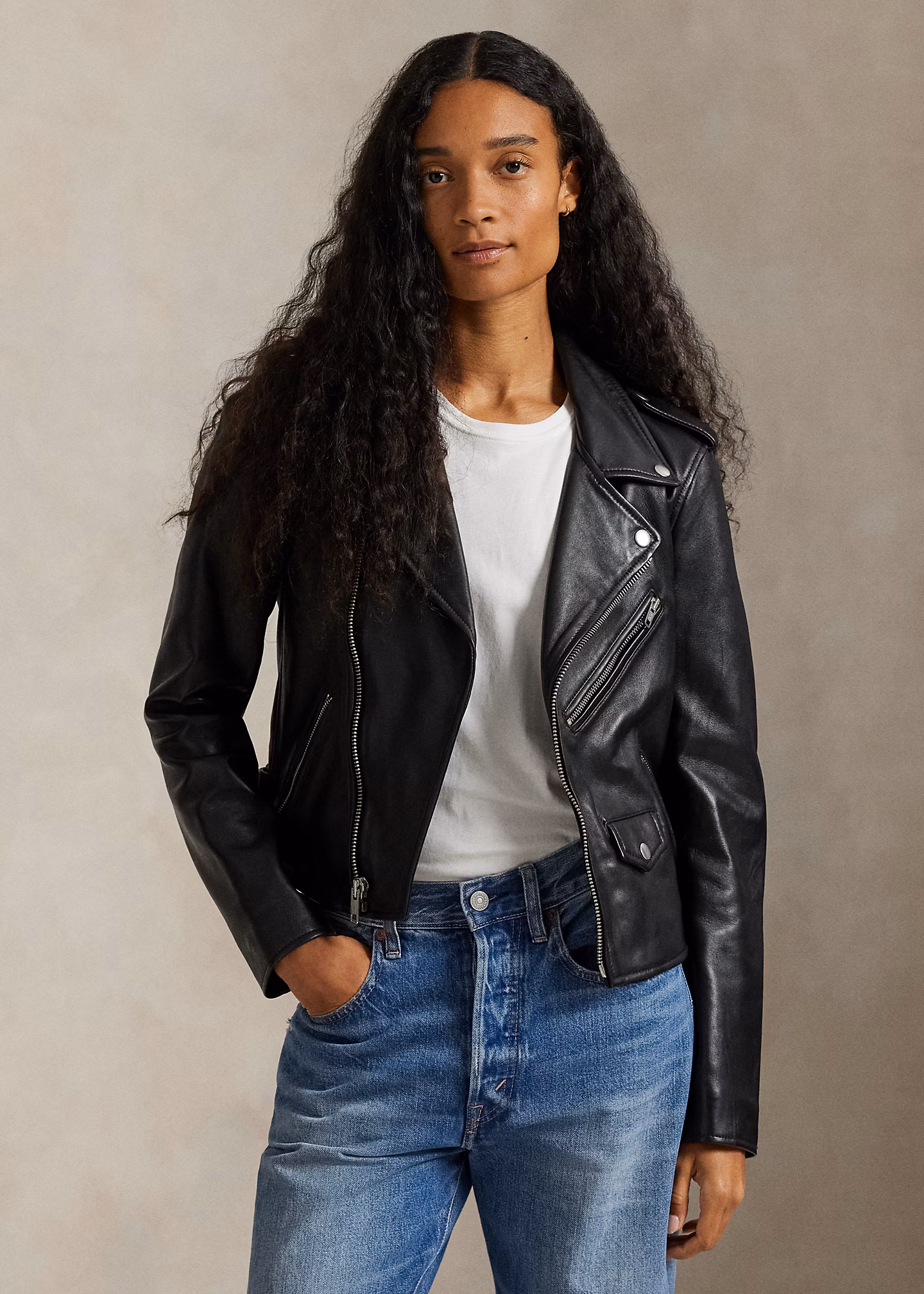 Bikerjacke aus Schafsleder - RALPH LAUREN OUTLET