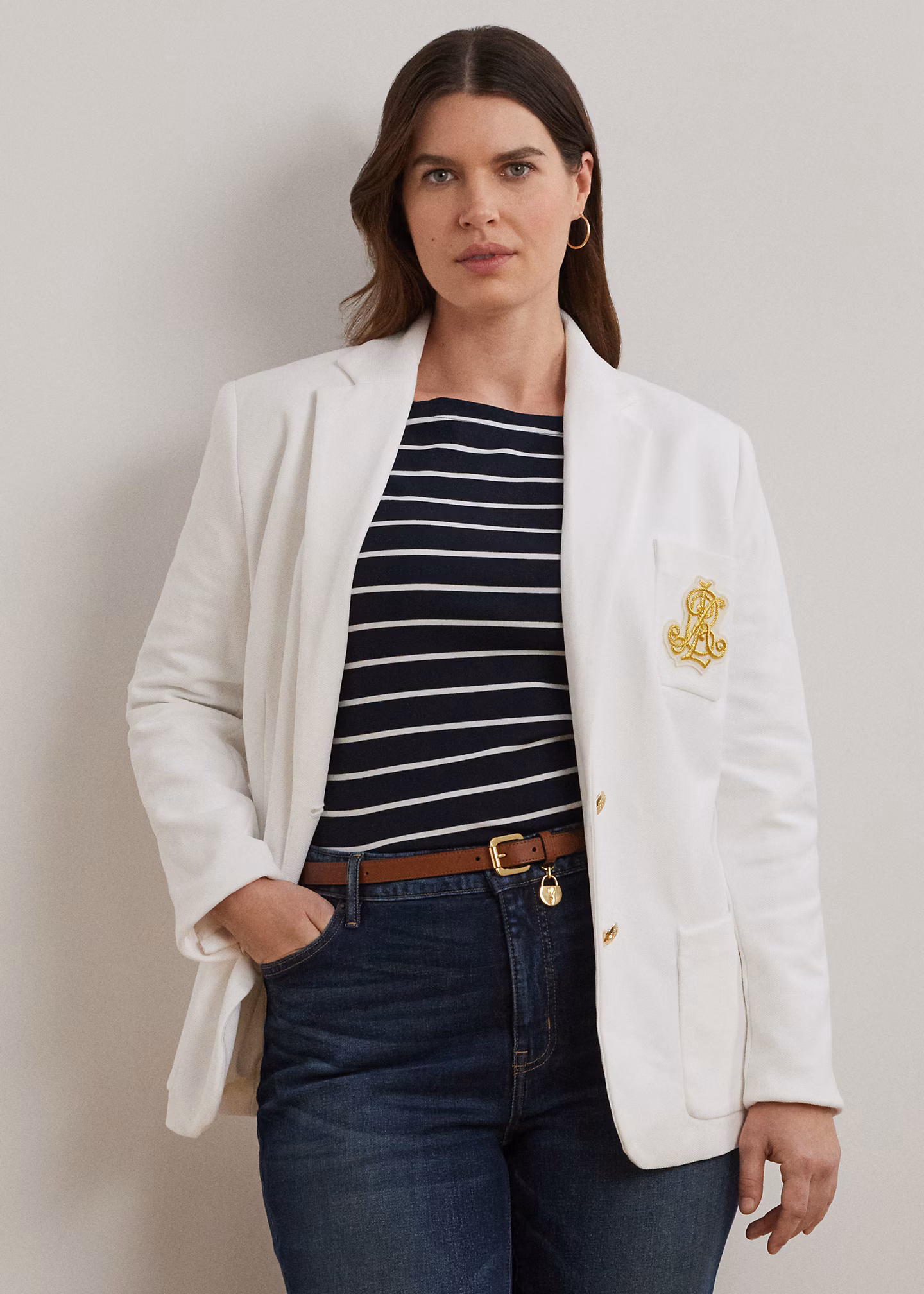 Jacquardblazer mit Bouillonstickerei - RALPH LAUREN OUTLET