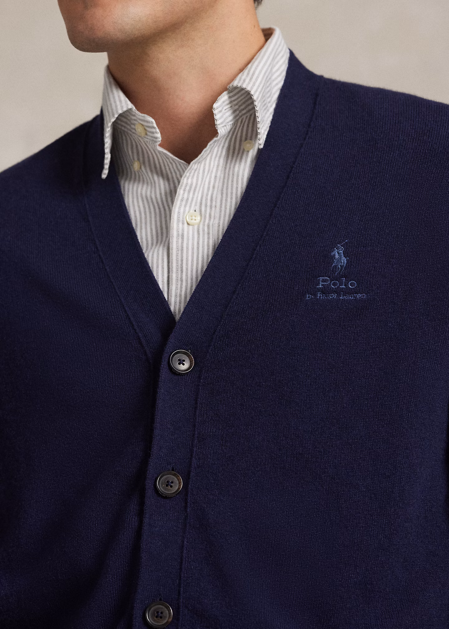 Bestickte Strickjacke mit V-Ausschnitt - RALPH LAUREN OUTLET