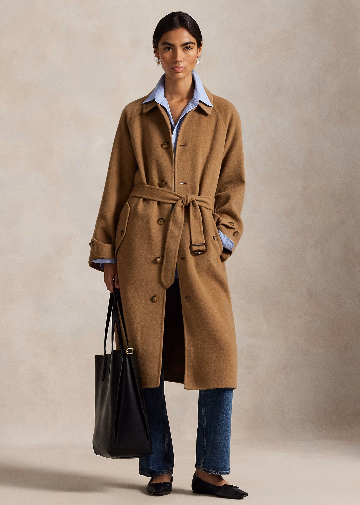 Balmacaan-Mantel aus Wolle und Kaschmir - RALPH LAUREN OUTLET