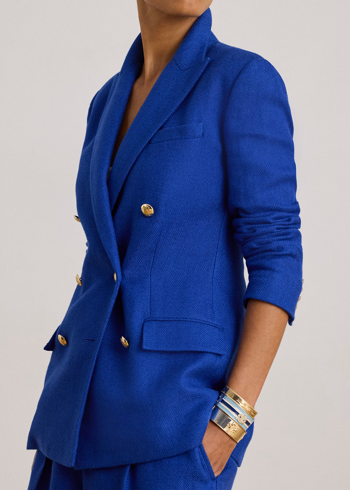 Zweireihiger Leinen-Baumwoll-Blazer - RALPH LAUREN OUTLET