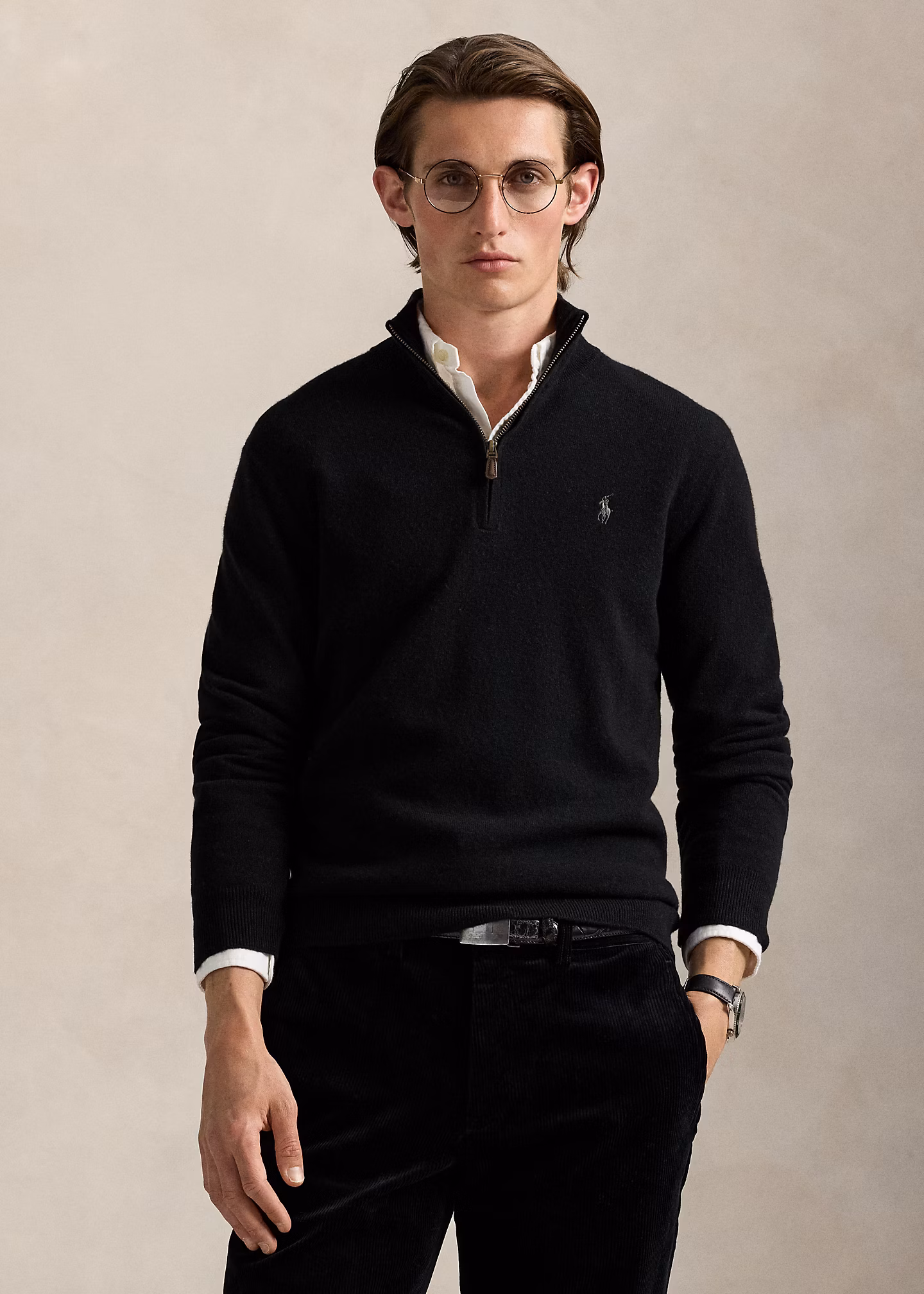 Wollpullover mit Viertelreißverschluss - RALPH LAUREN OUTLET