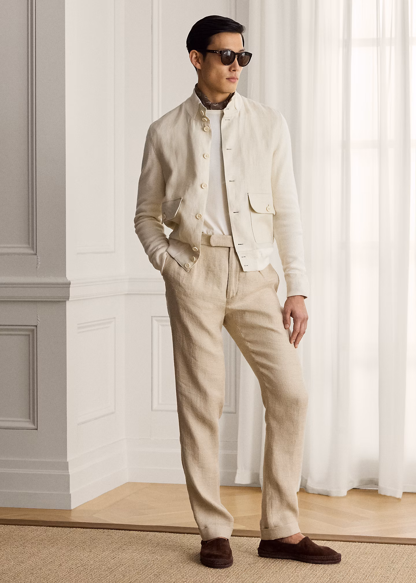 Strukturierte Hose aus Leinenmischung - RALPH LAUREN OUTLET