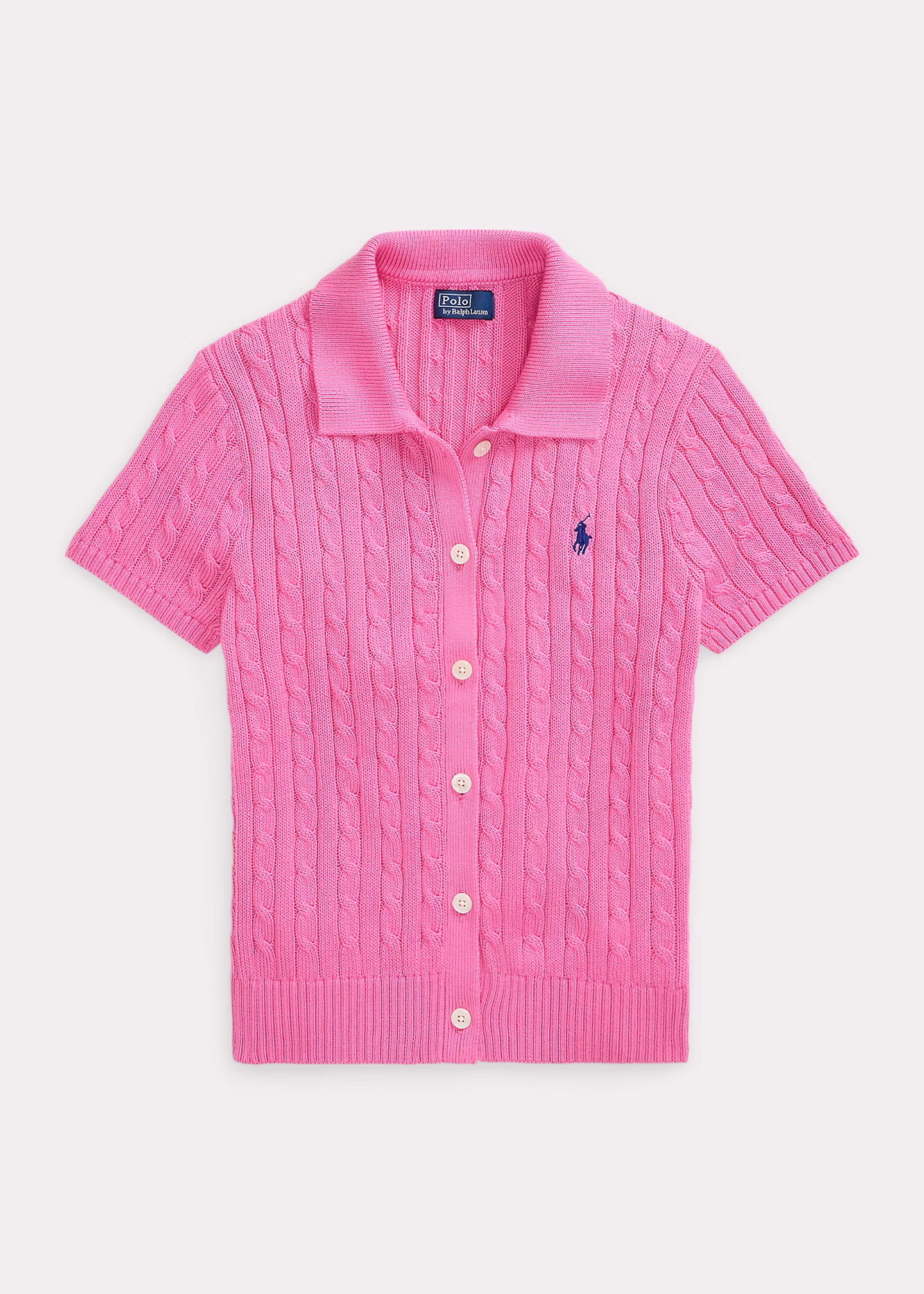 Polo-Strickjacke mit Zopfmuster - RALPH LAUREN OUTLET