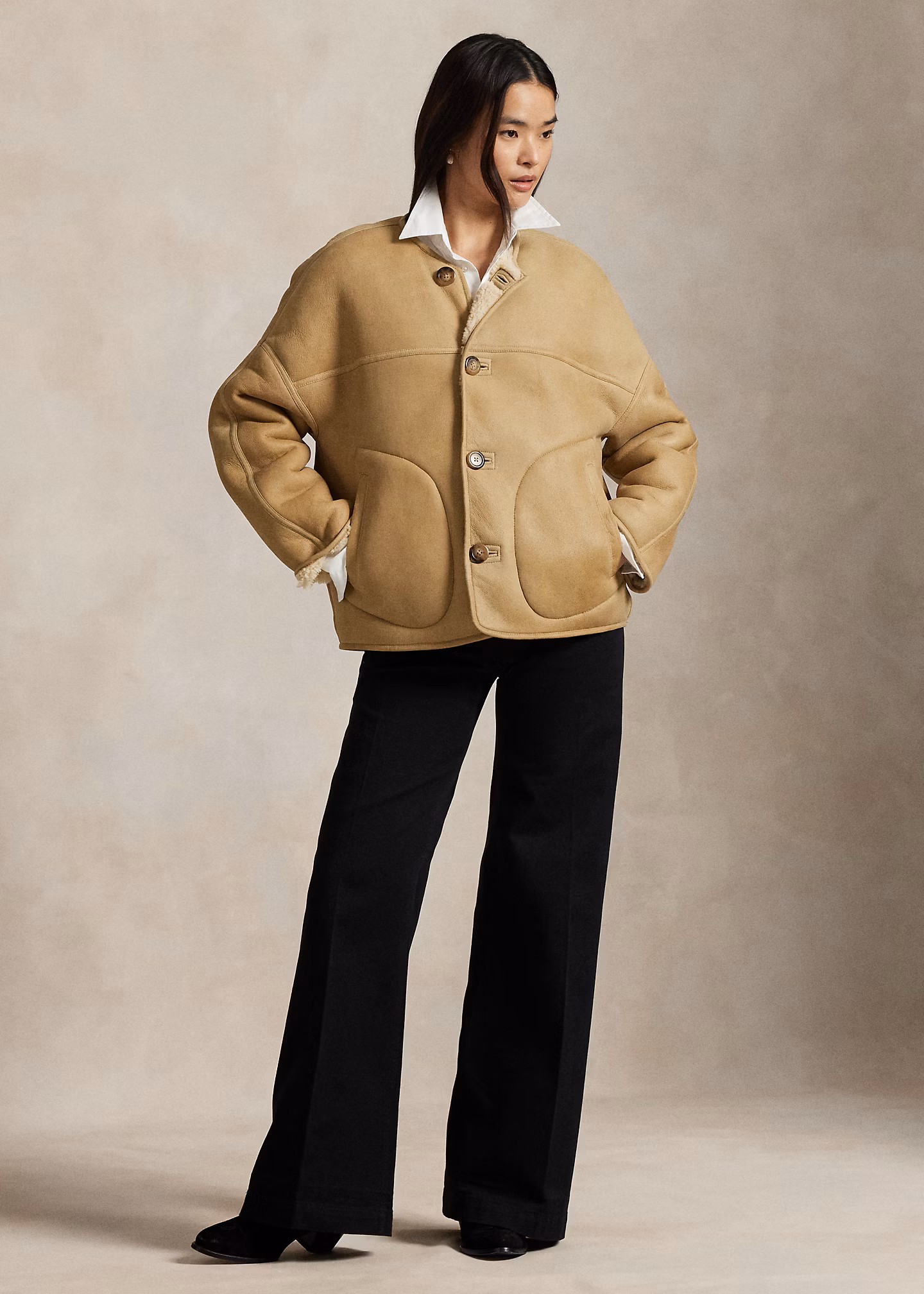 Wendbare Innenjacke aus Lammfell - RALPH LAUREN OUTLET