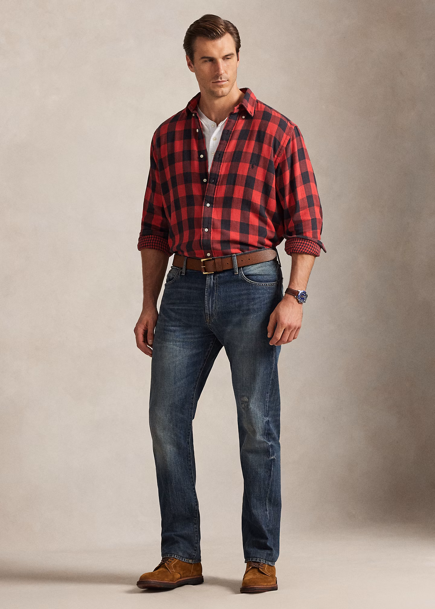 Beidseitiges Hemd mit Karomuster - RALPH LAUREN OUTLET