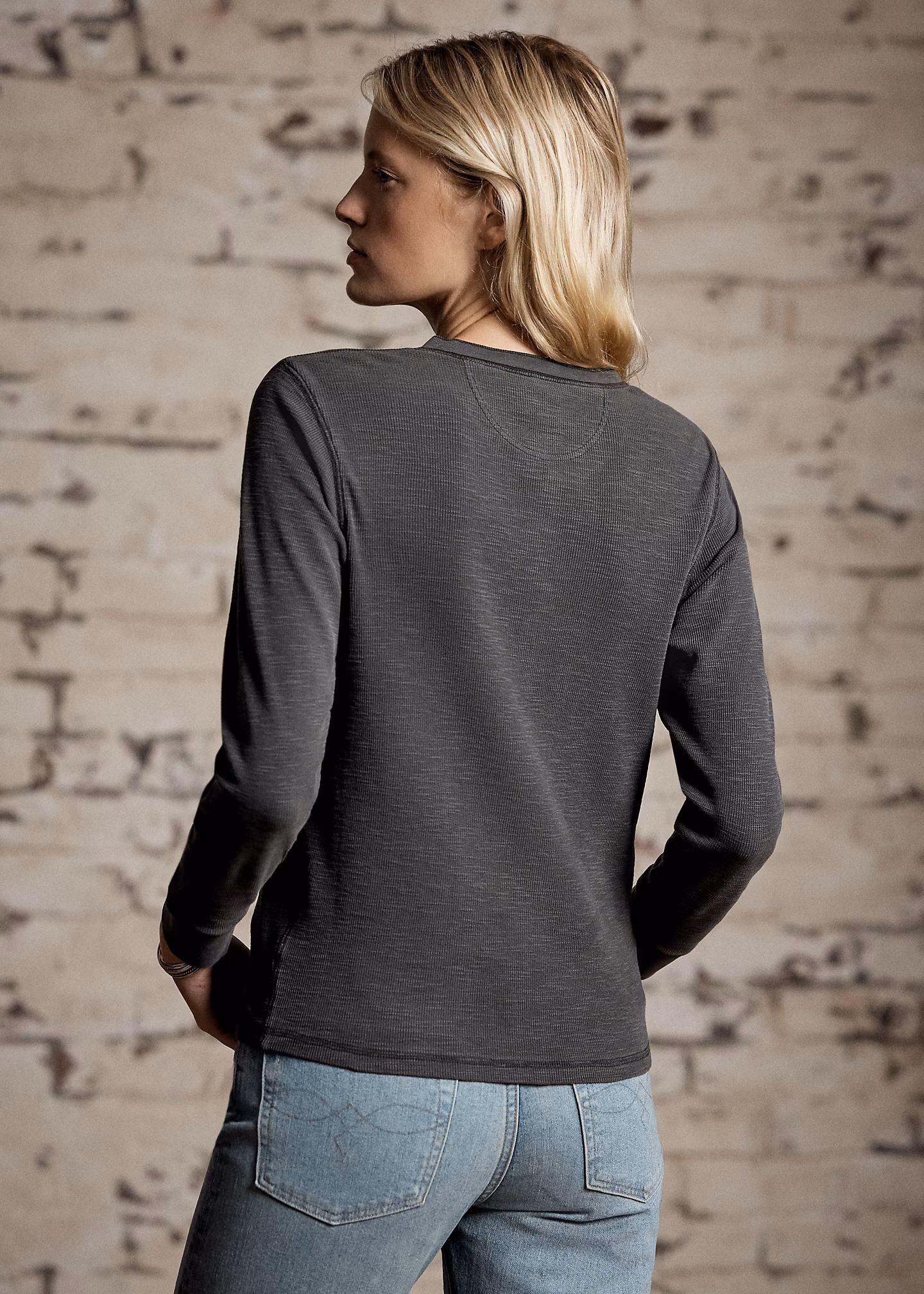 Waffel-Henley aus Baumwolljacquard - RALPH LAUREN OUTLET