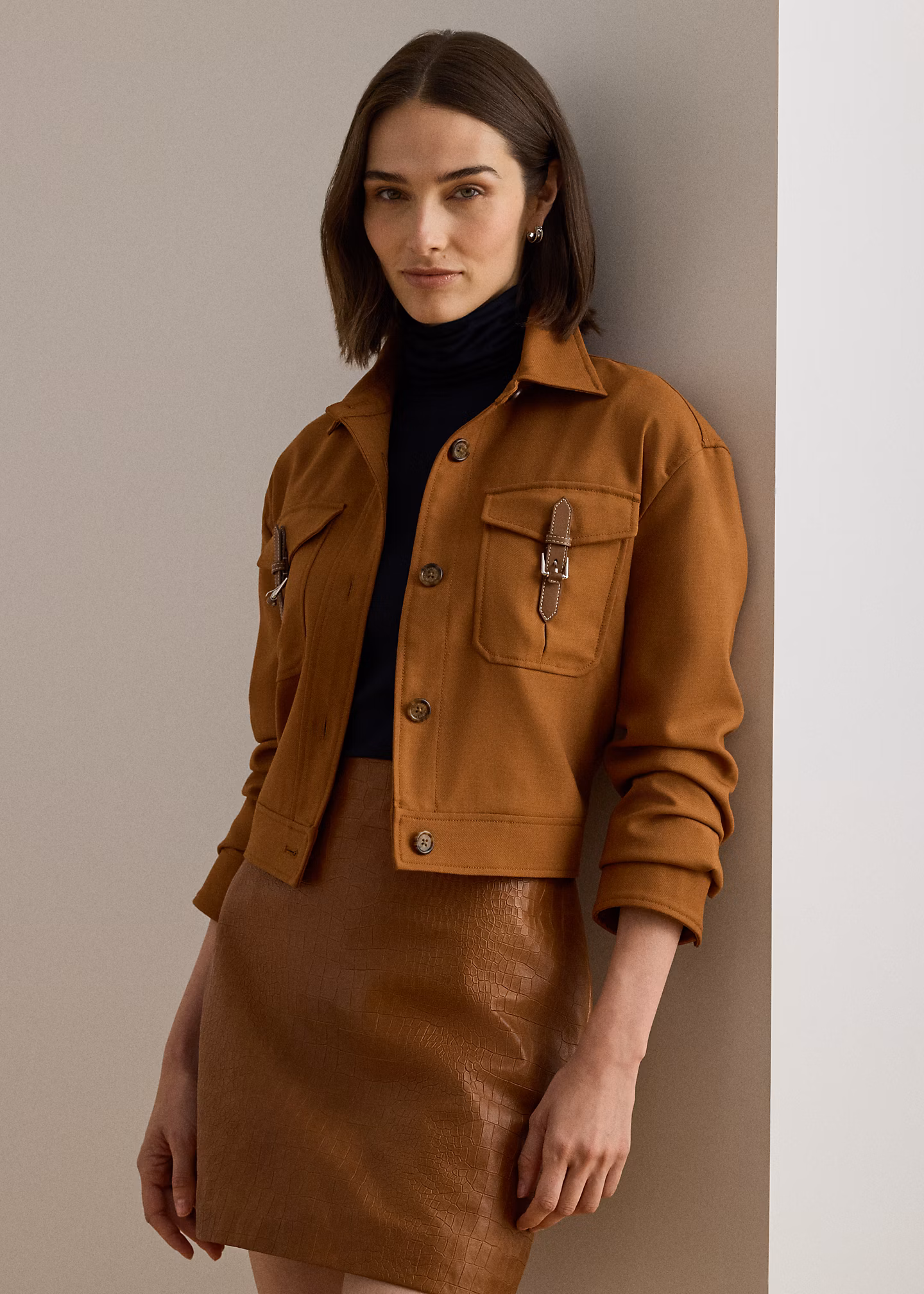 Verkürzte Serge-Jacke mit Schnallen - RALPH LAUREN OUTLET