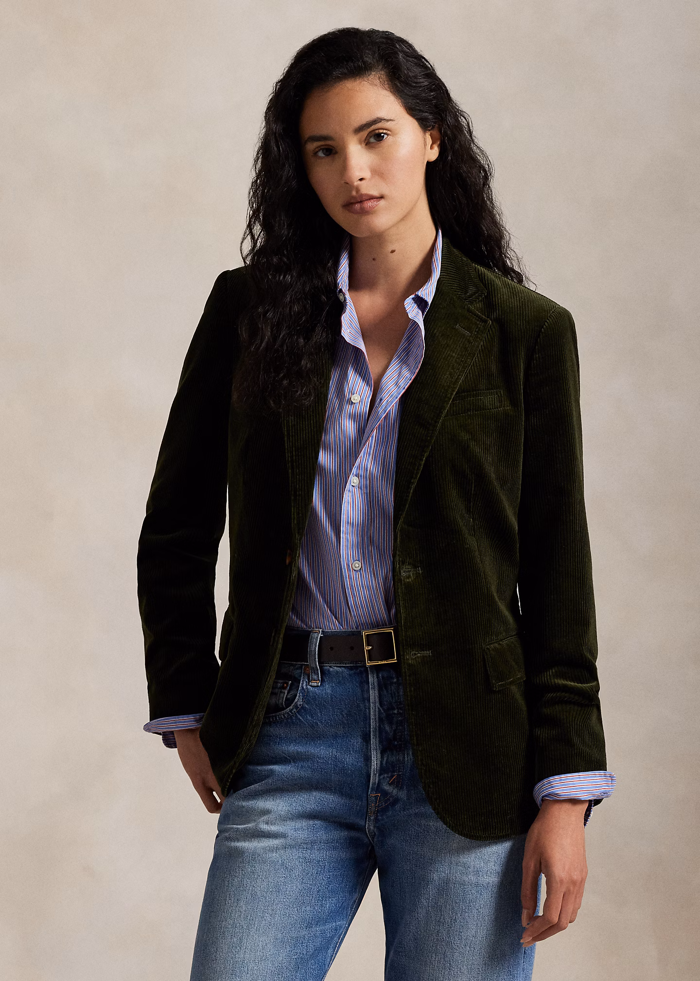 Einreihiger Blazer aus Kordsamt - RALPH LAUREN OUTLET