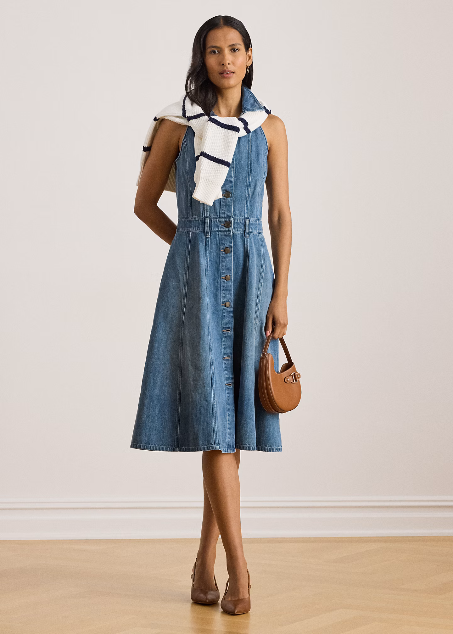 Ärmelloses Denim-Hemdkleid in Bahnen - RALPH LAUREN OUTLET