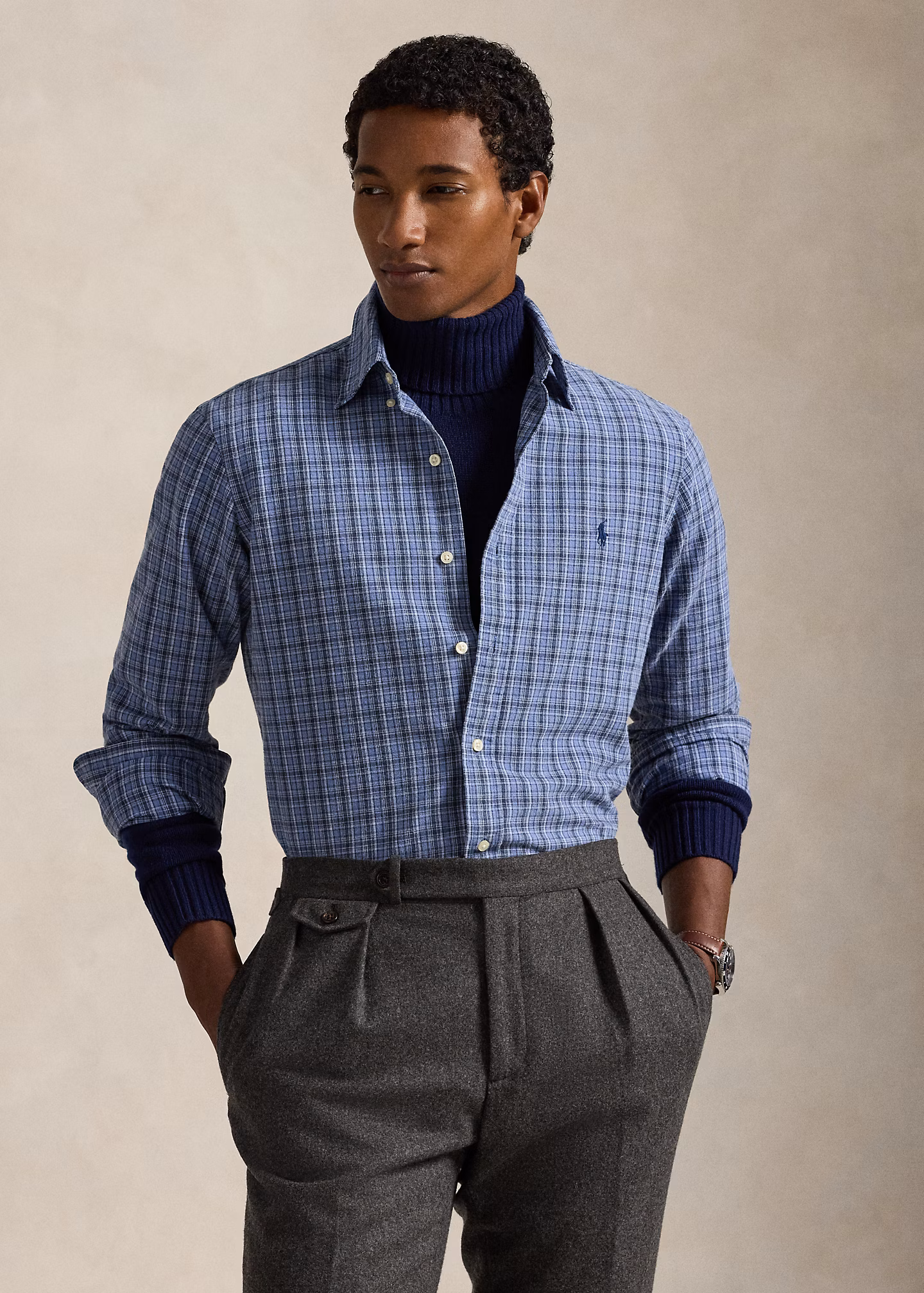 Angerautes Custom-Fit Oxfordhemd - RALPH LAUREN OUTLET