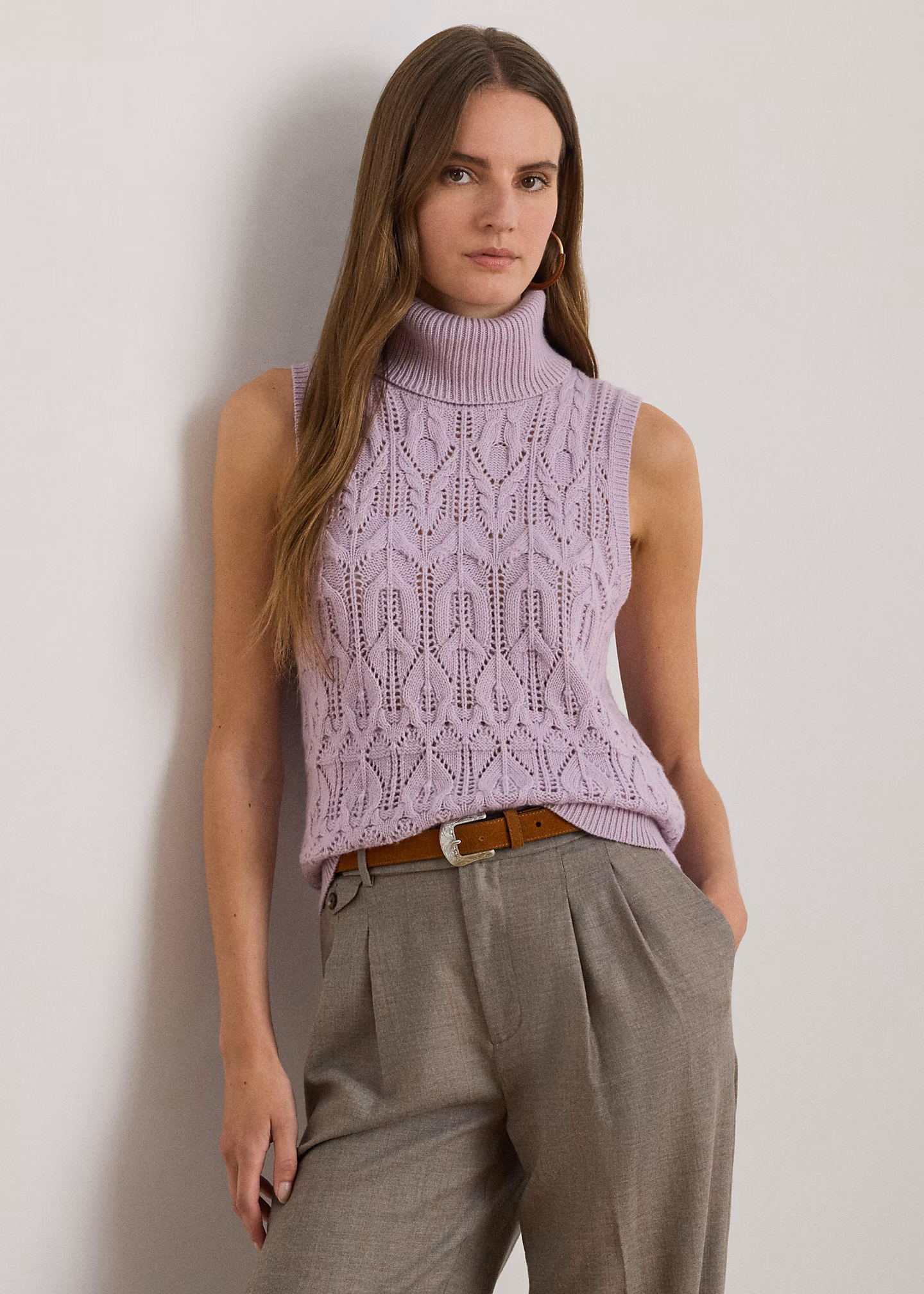 Rollkragenpullunder mit Lochmuster - RALPH LAUREN OUTLET