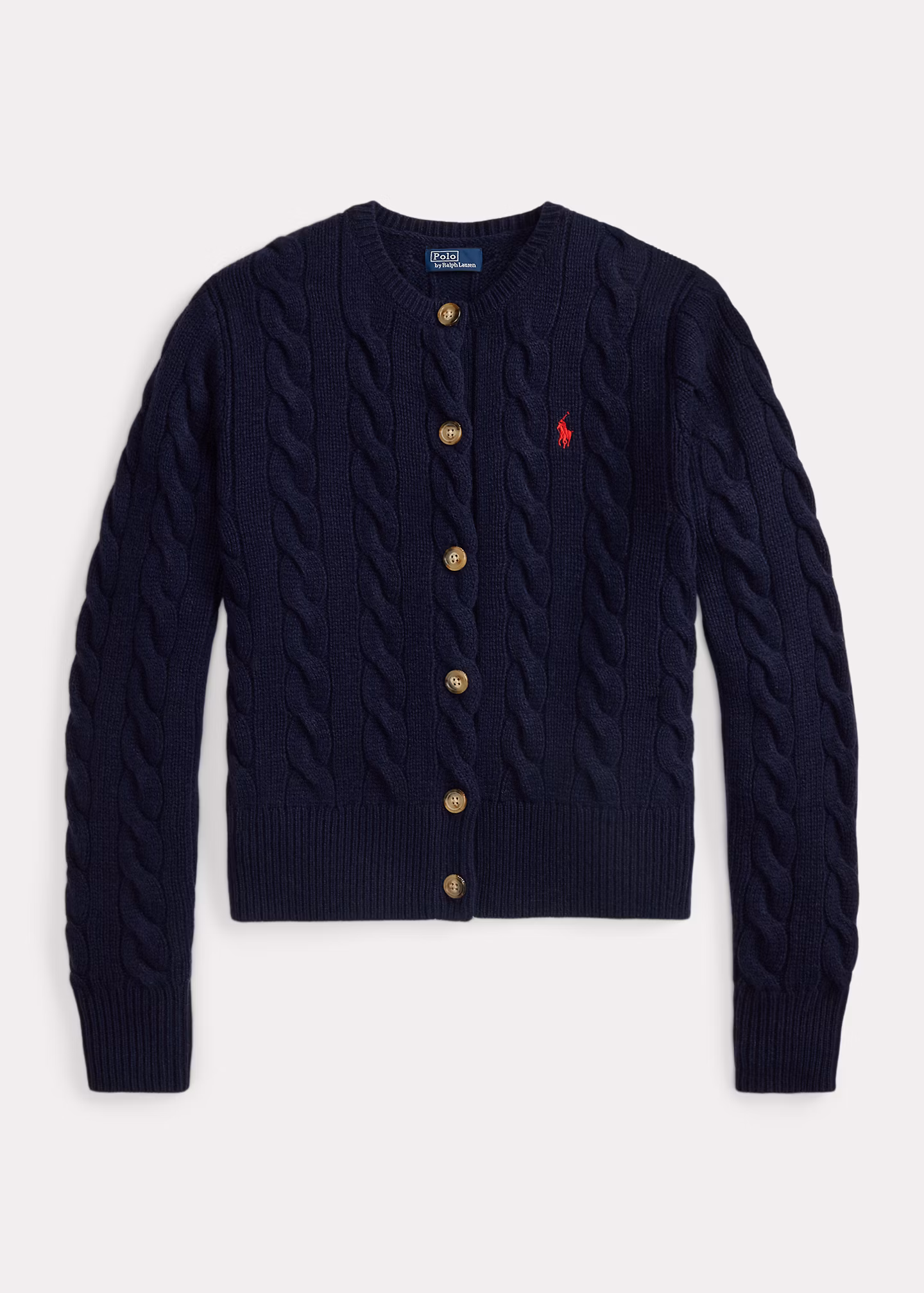 Woll-Kaschmirstrickjacke mit Zopfmuster - RALPH LAUREN OUTLET