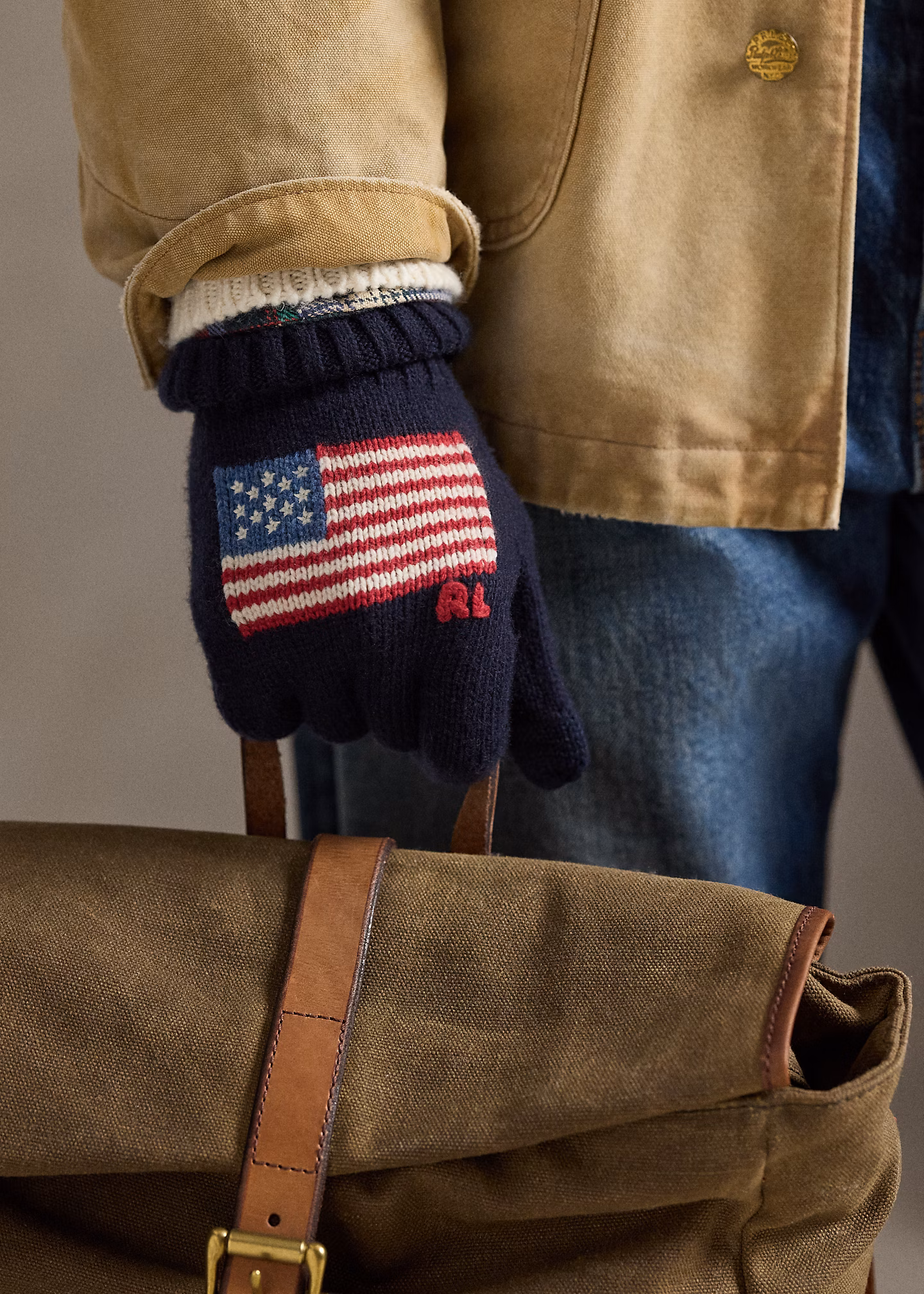 Touchscreen-Handschuhe mit Flagge - RALPH LAUREN OUTLET