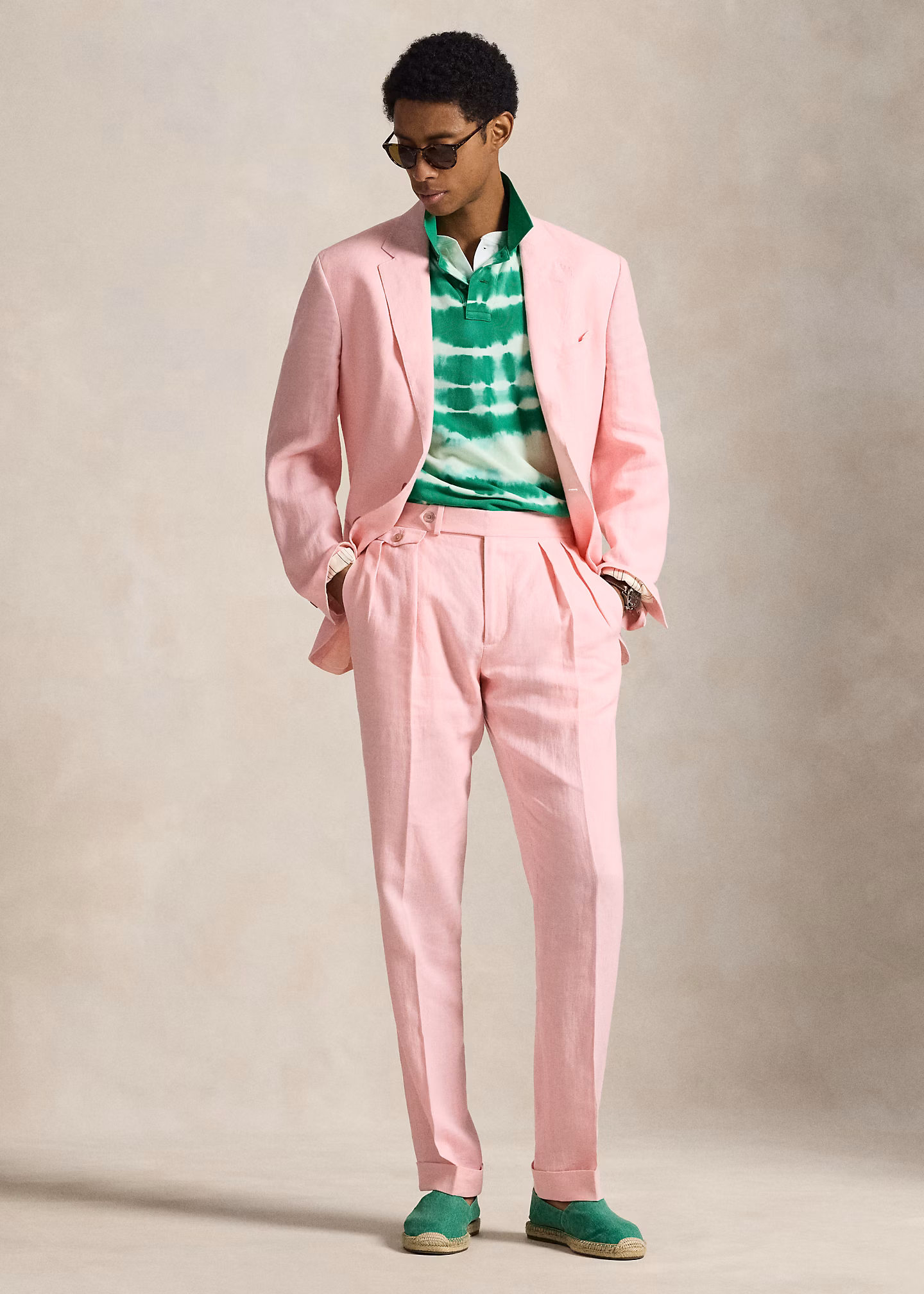 Anzughose aus Leinen mit Falten - RALPH LAUREN OUTLET