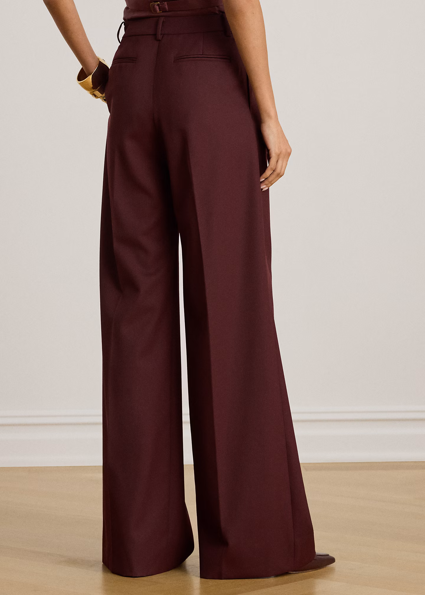 Twillhose mit weitem Bein aus Wollmix - RALPH LAUREN OUTLET