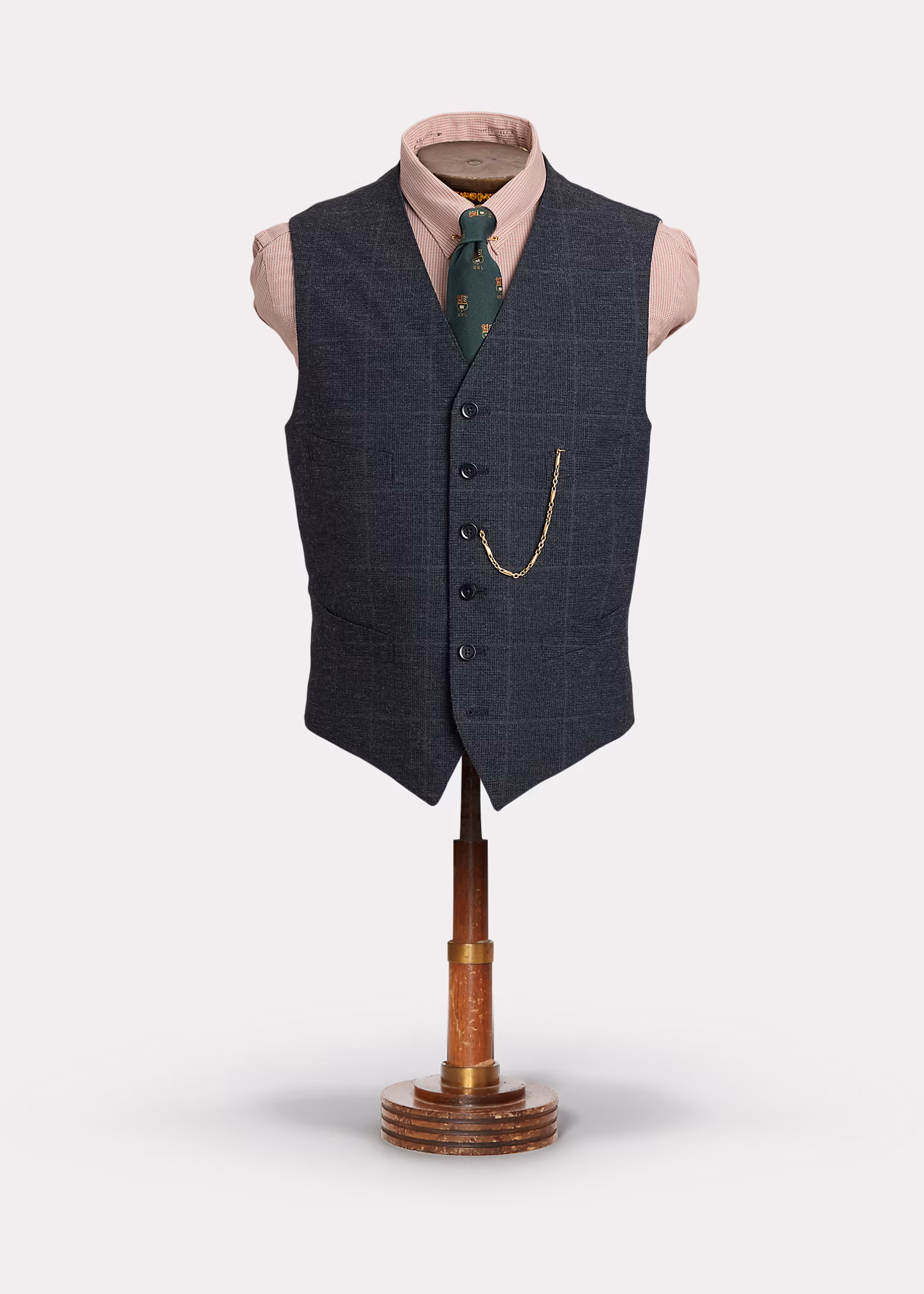 Karierte Fischgrat-Weste in Indigo - RALPH LAUREN OUTLET