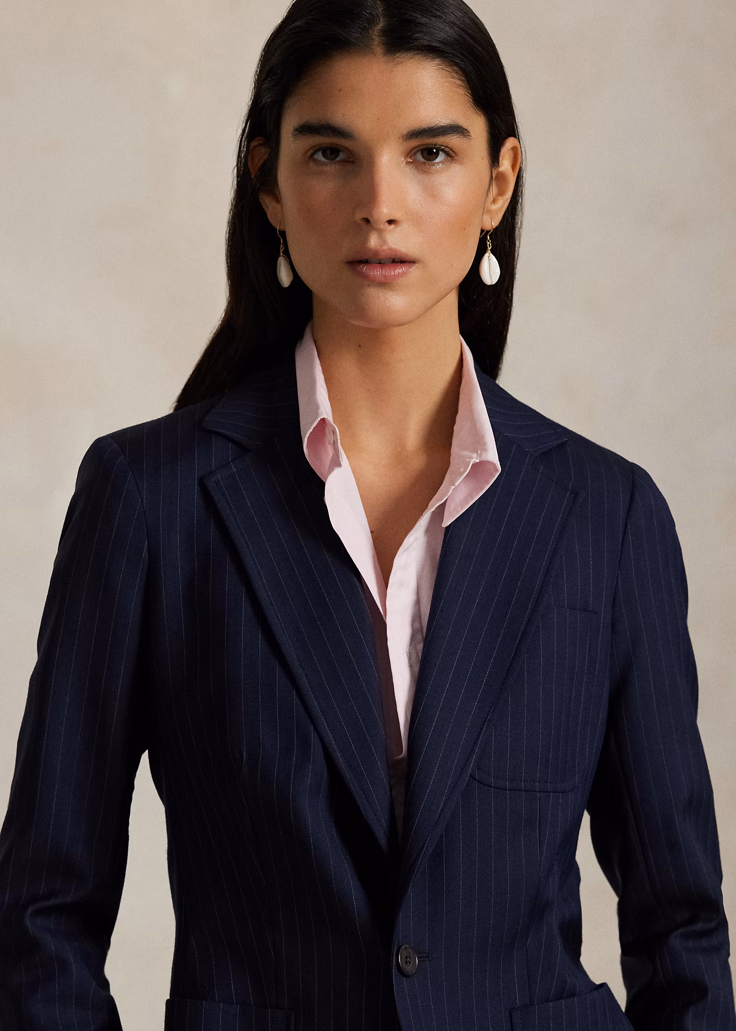 Einreihiger Blazer mit Nadelstreifen - RALPH LAUREN OUTLET