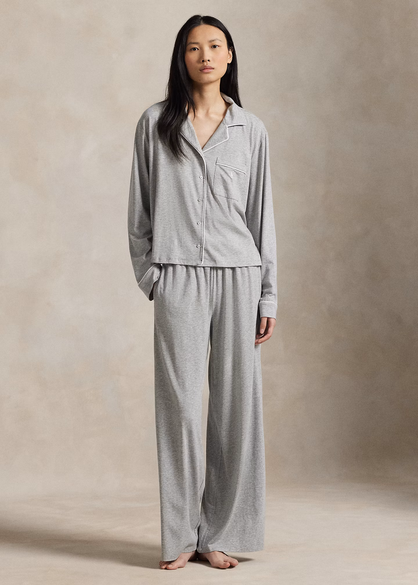 Langärmliger Pyjama aus Jersey - RALPH LAUREN OUTLET