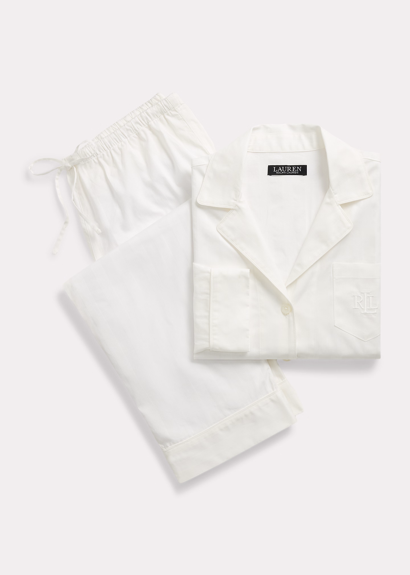 Baumwoll-Pyjama mit Schattenstreifen - RALPH LAUREN OUTLET