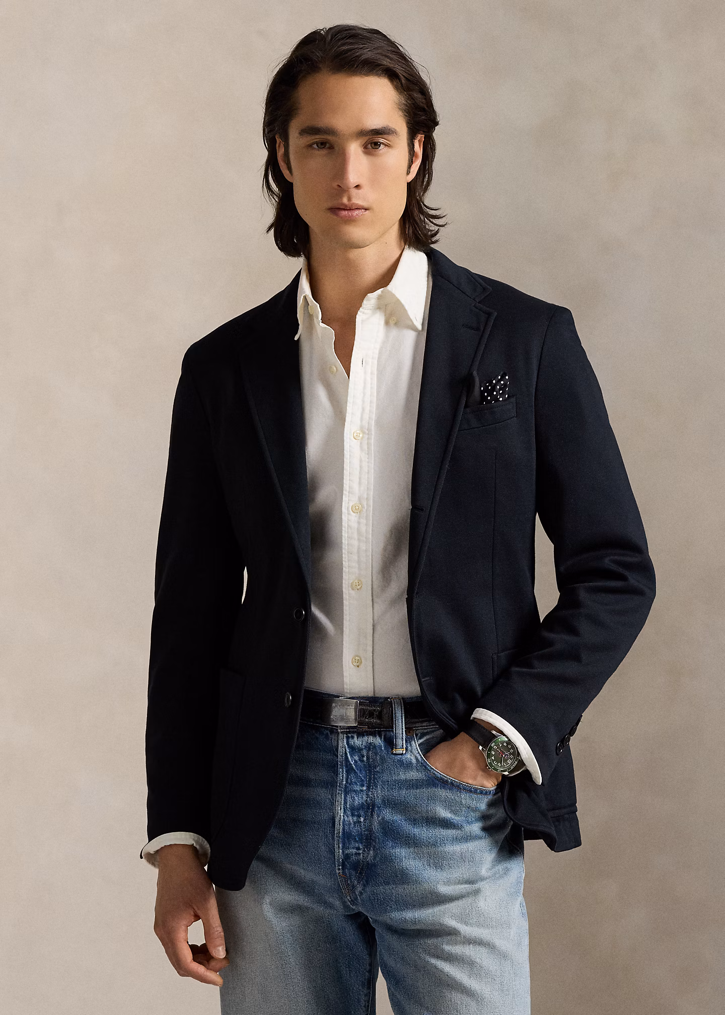 Anzugjacke Polo Soft aus Strick-Piqué - RALPH LAUREN OUTLET