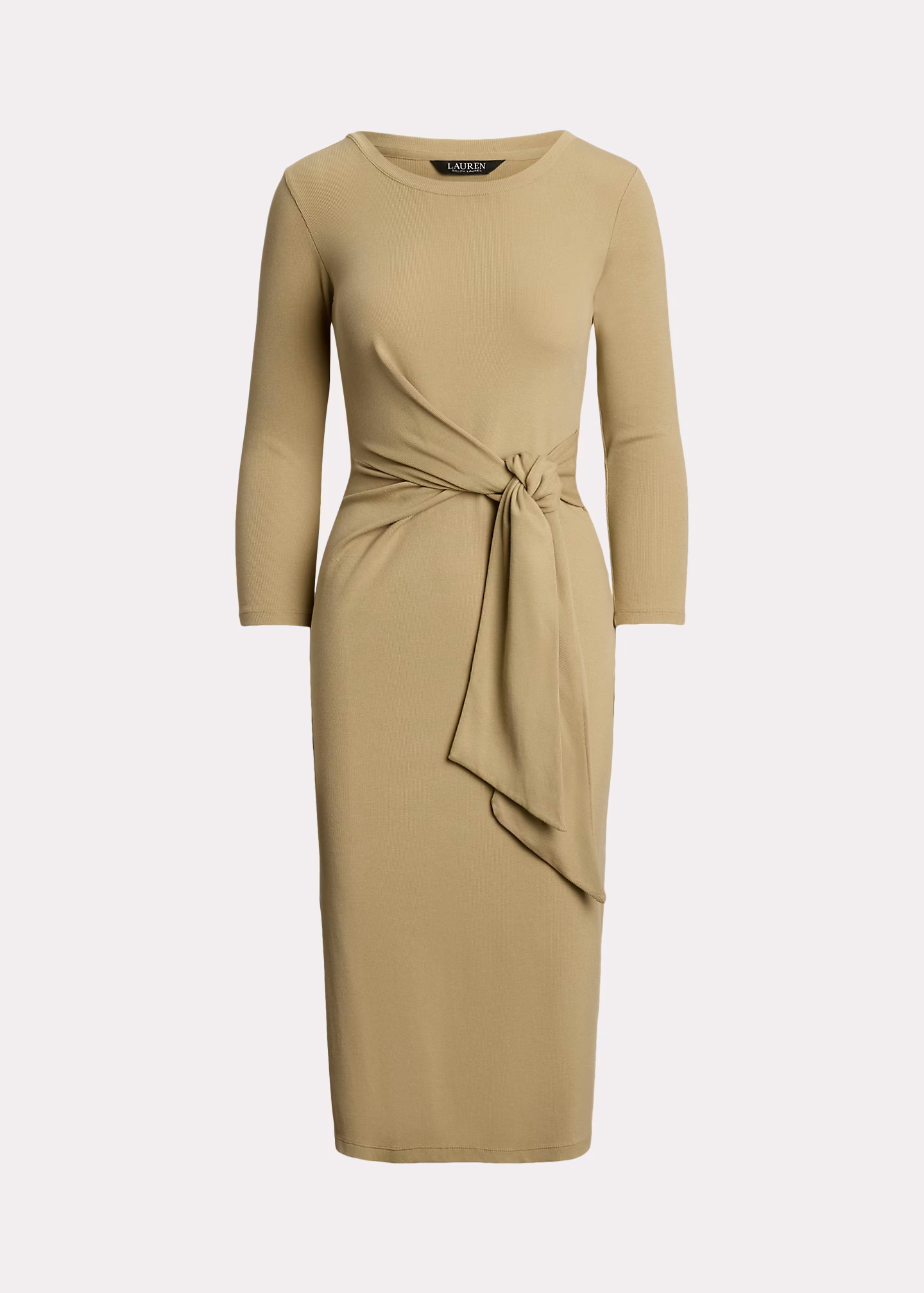 Rundhalskleid mit Bindedetail vorne - RALPH LAUREN OUTLET