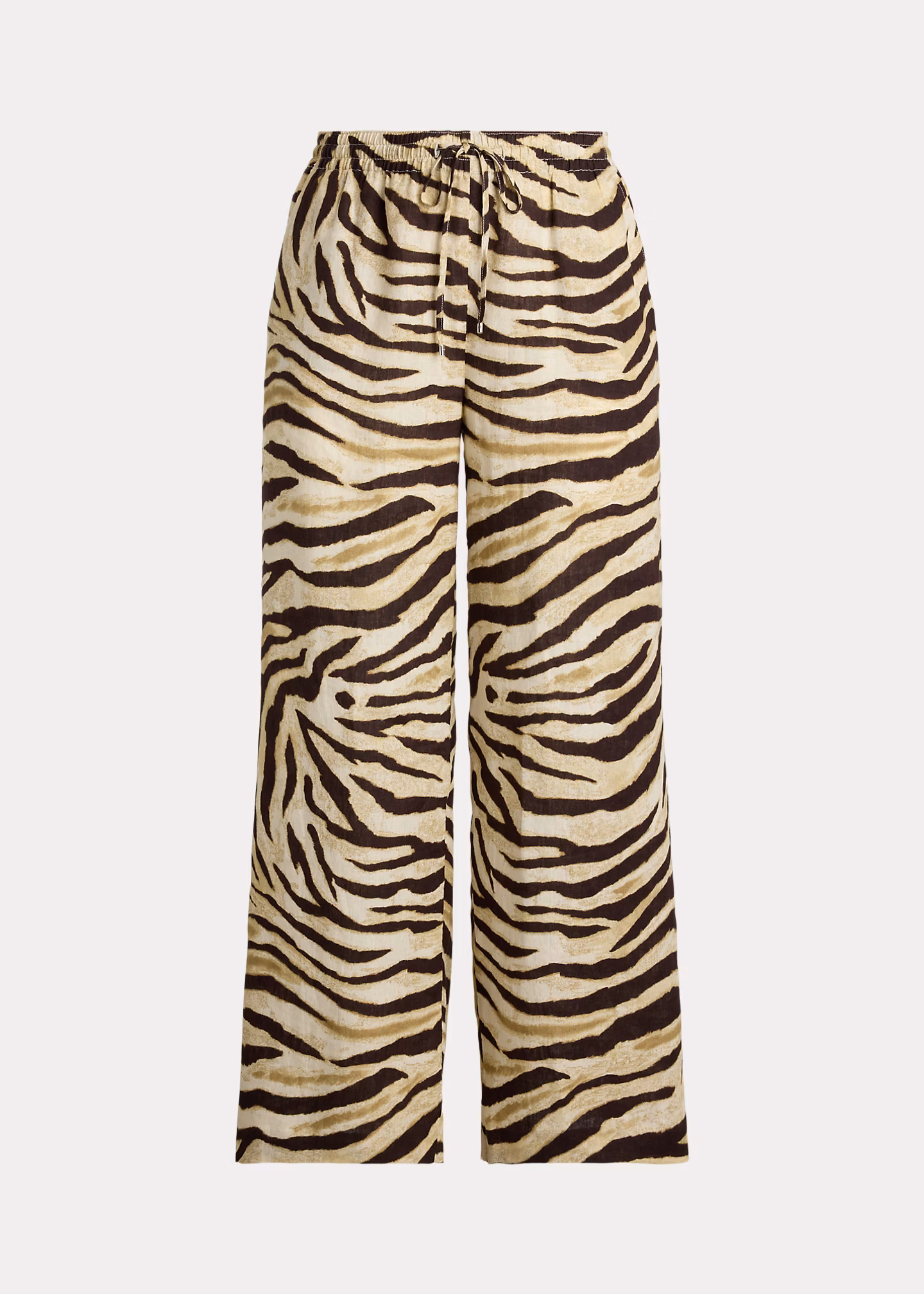 Zebra-Leinenhose mit weitem Bein - RALPH LAUREN OUTLET