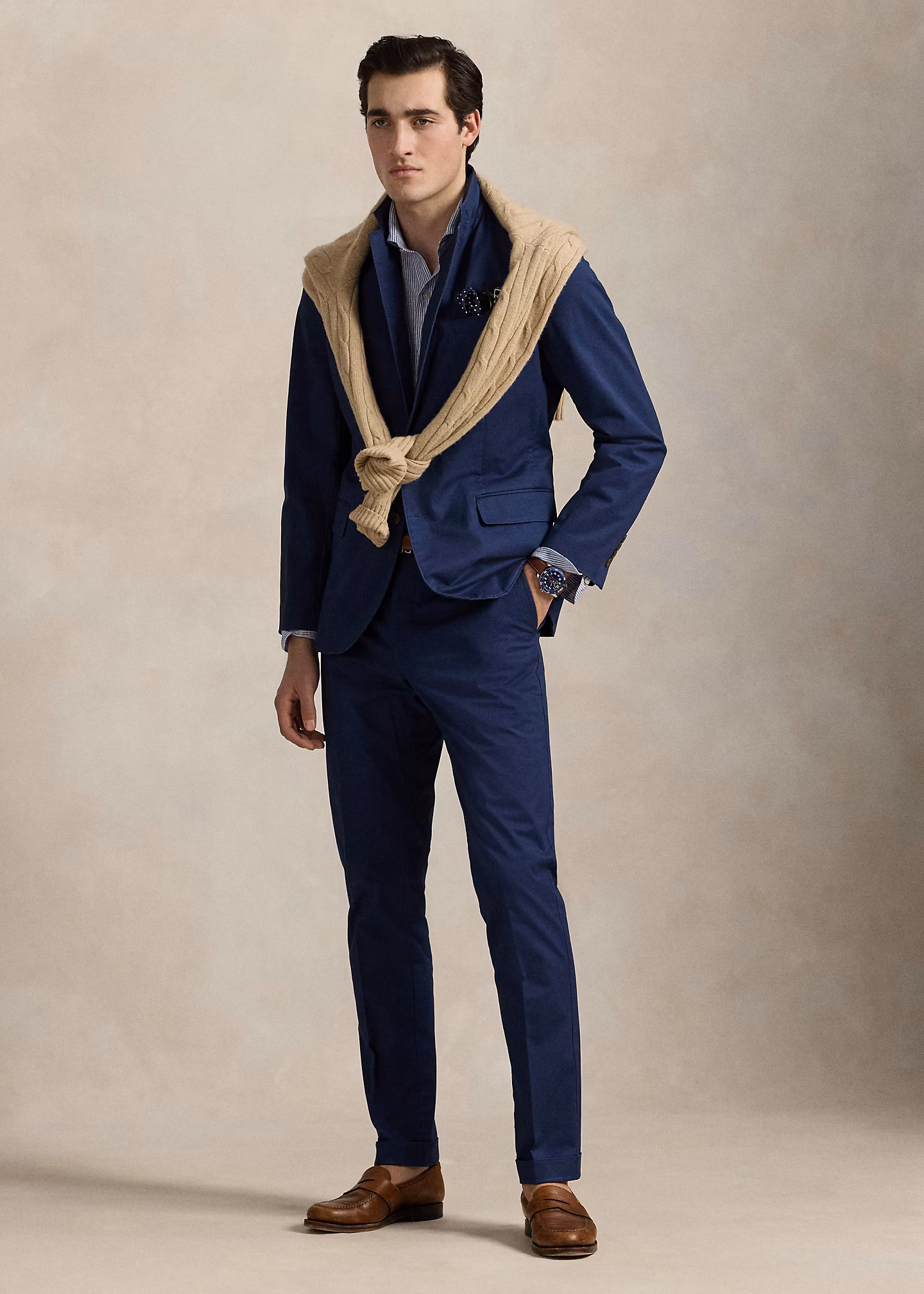 Anzughose aus Stretchchino - RALPH LAUREN OUTLET