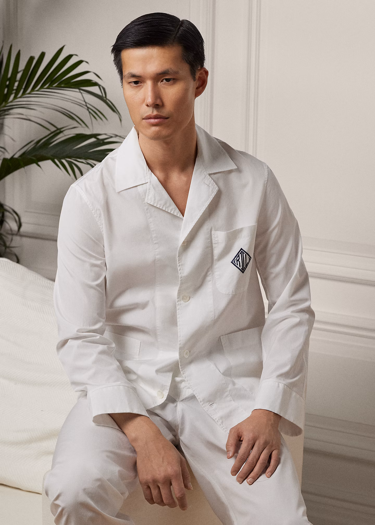 Baumwollpyjama mit Monogramm - RALPH LAUREN OUTLET