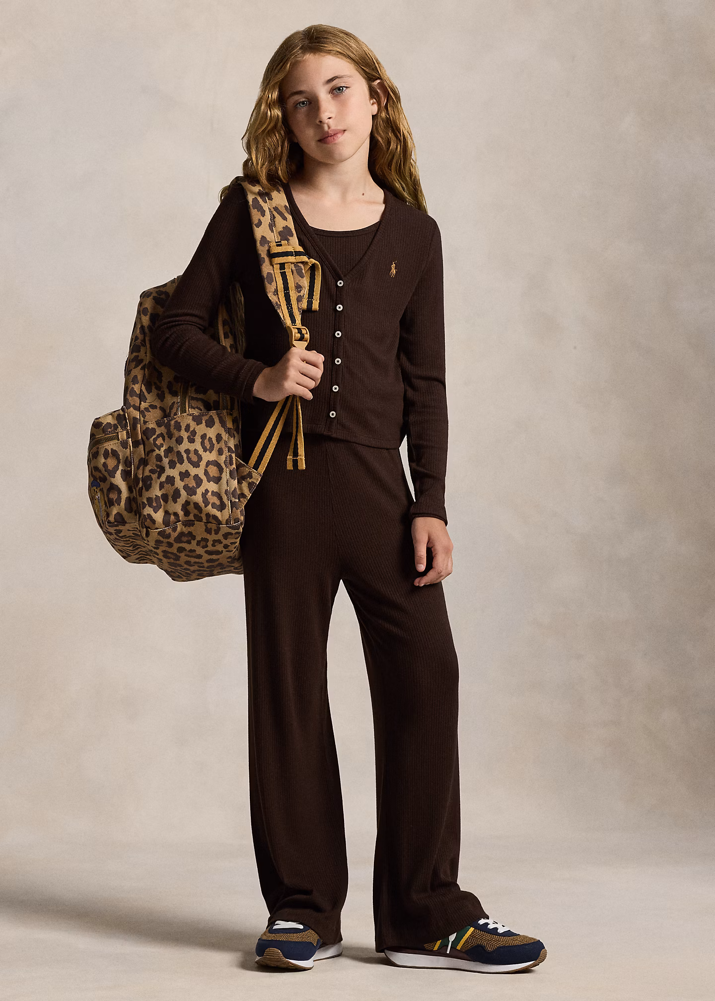 Gerippte Strickjacke und Oberteil im Set - RALPH LAUREN OUTLET