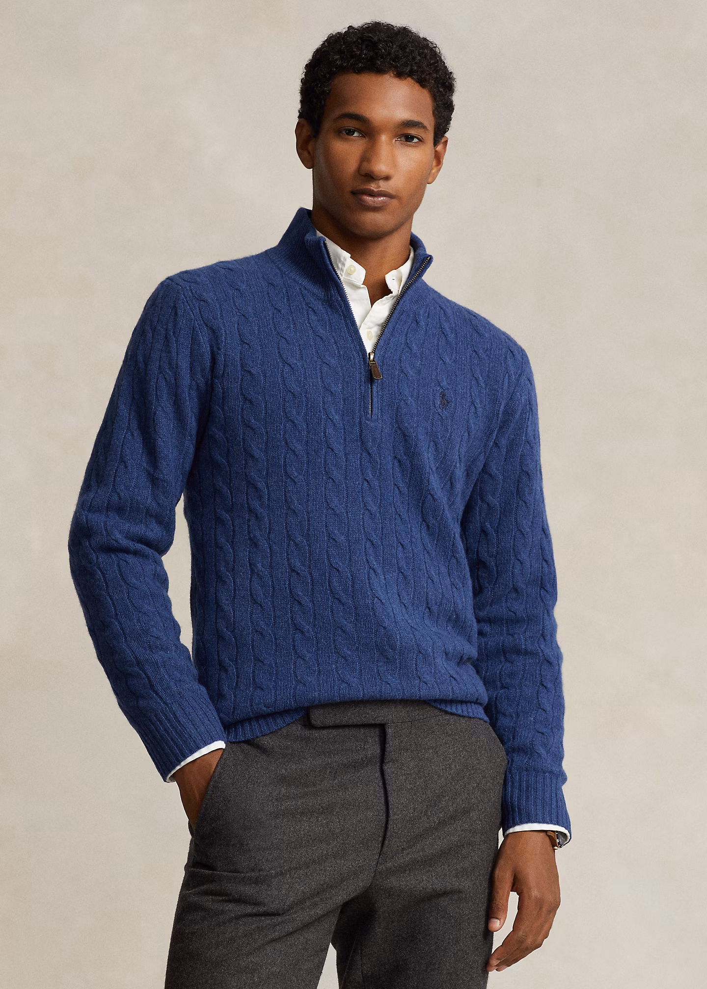 Zopfmusterpullover mit Reißverschluss - RALPH LAUREN OUTLET