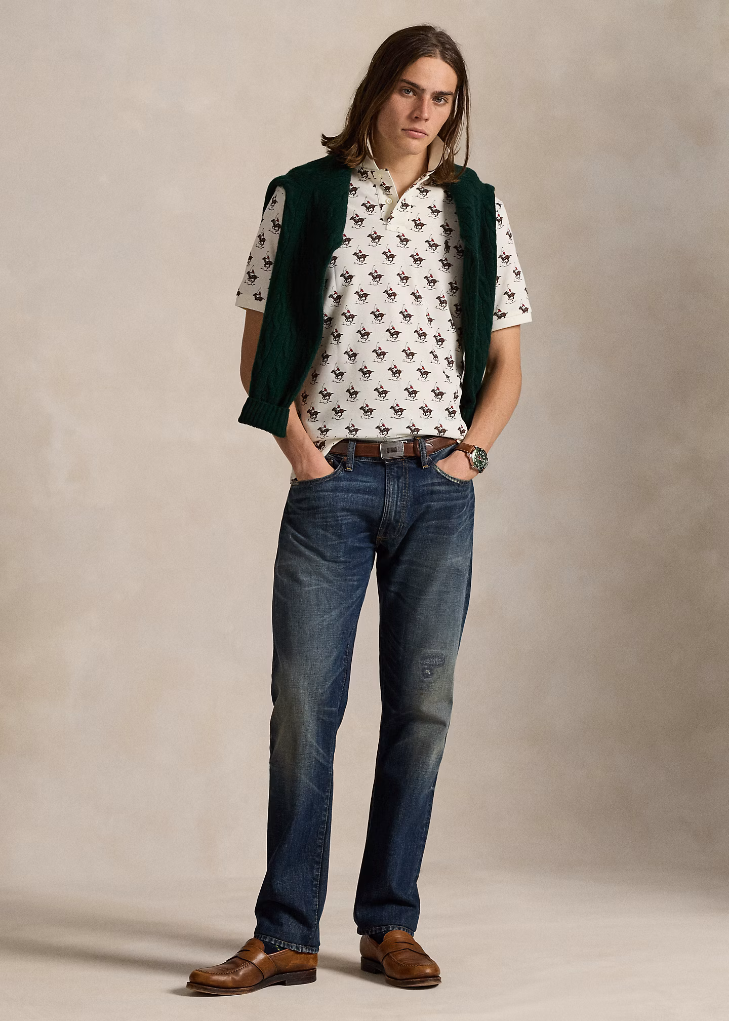 Custom-Slim Poloshirt mit Reitermotiv - RALPH LAUREN OUTLET