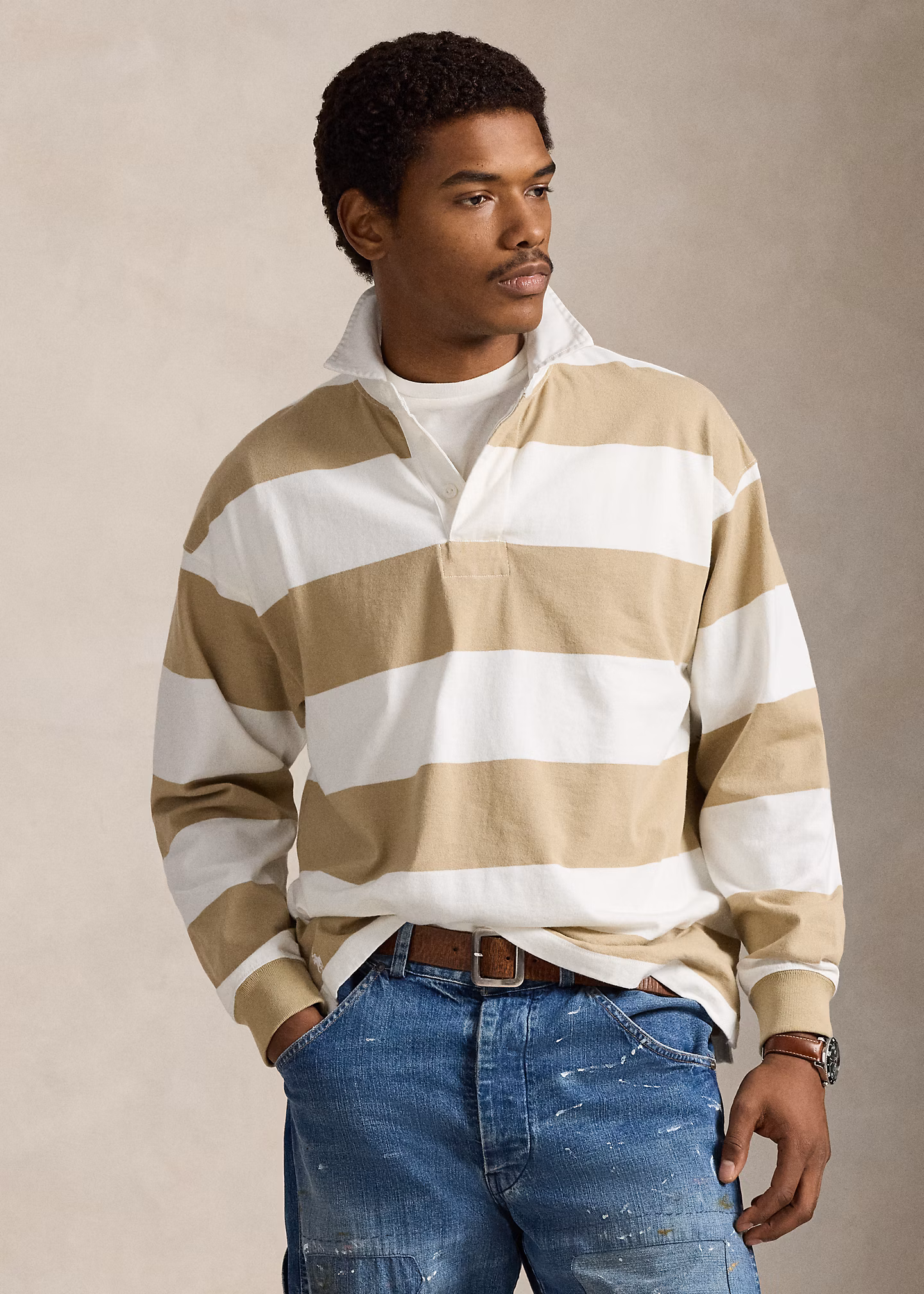 Big-Fit Jersey-Rugbyhemd mit Streifen - RALPH LAUREN OUTLET