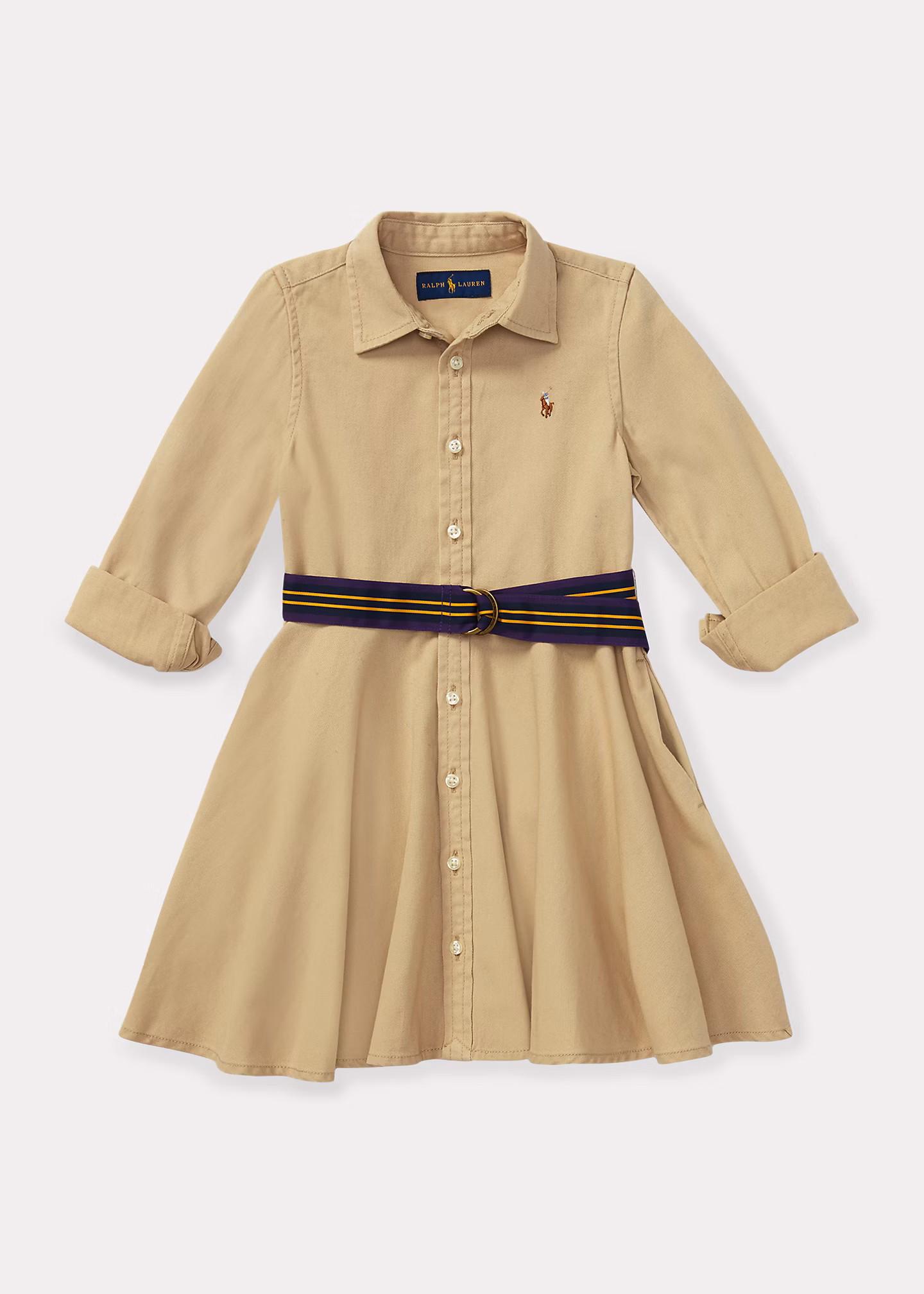 Hemdkleid aus Baumwollchino - RALPH LAUREN OUTLET