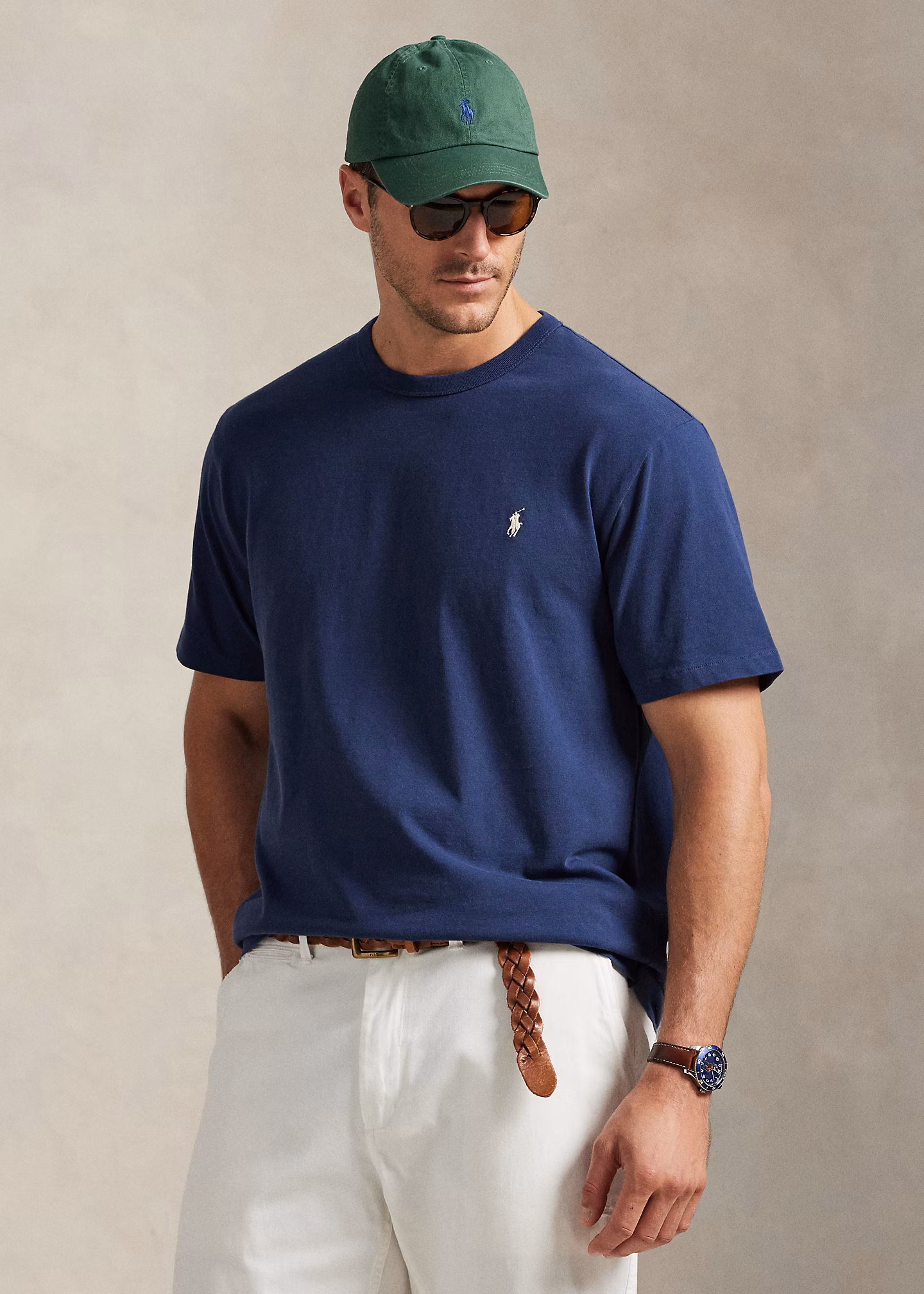 Rundhals-T-Shirt aus Jersey - RALPH LAUREN OUTLET