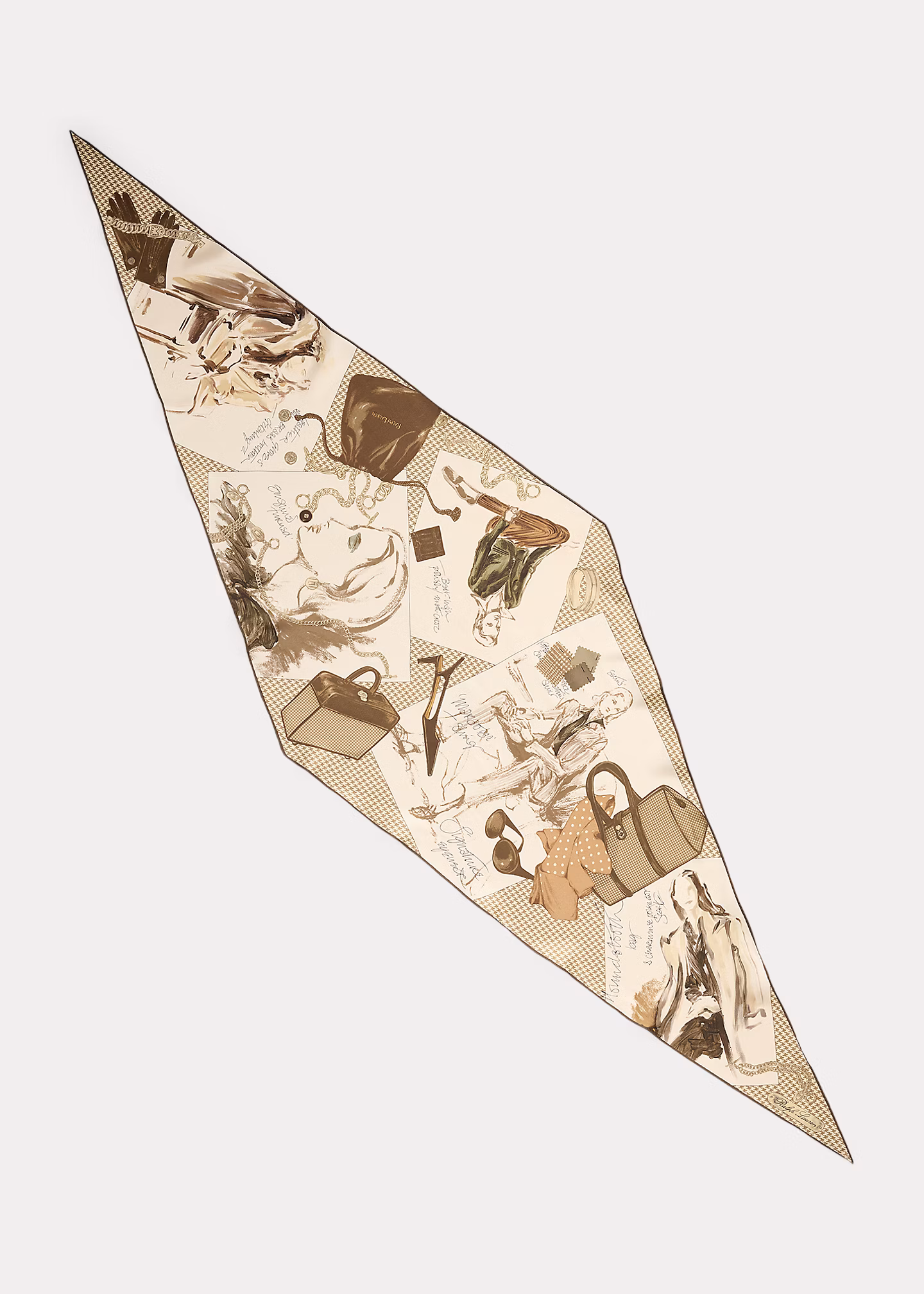 Seidentwill-Schal mit Tagebuchmotiv - RALPH LAUREN OUTLET