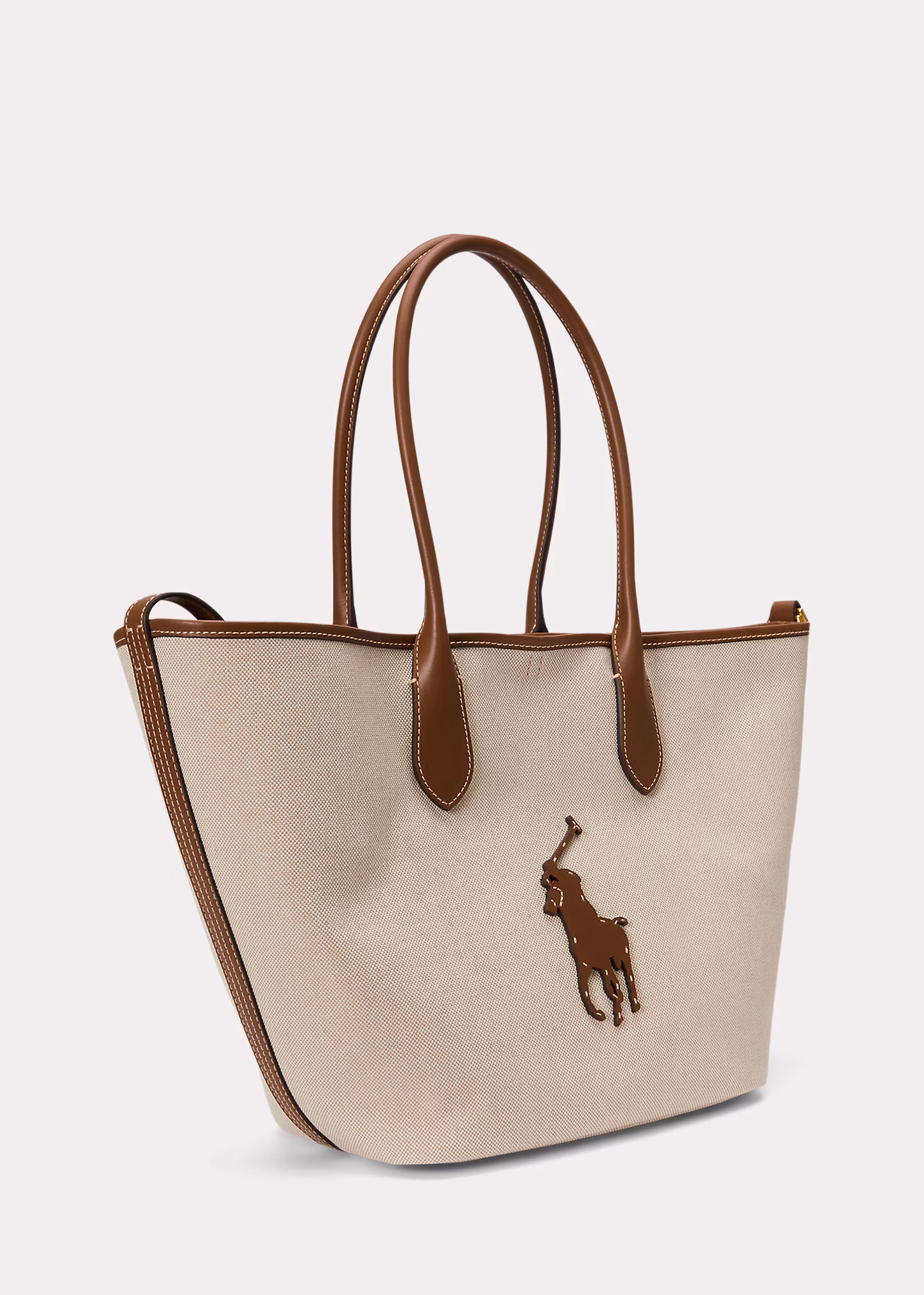 Tasche Bellport aus Leder und Segeltuch - RALPH LAUREN OUTLET