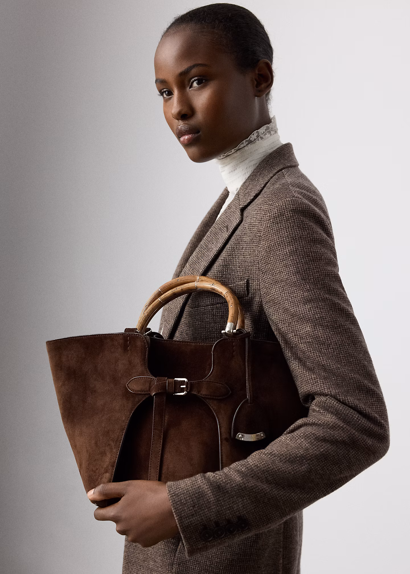 Die Tragetasche Ralph aus Kalbswildleder - RALPH LAUREN OUTLET