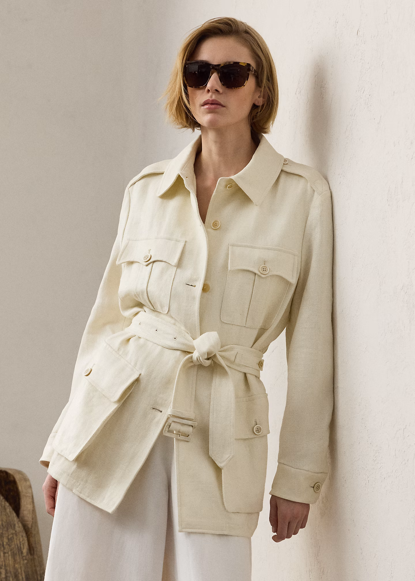 Leinen-Feldjacke Sydney mit Korbmuster - RALPH LAUREN OUTLET