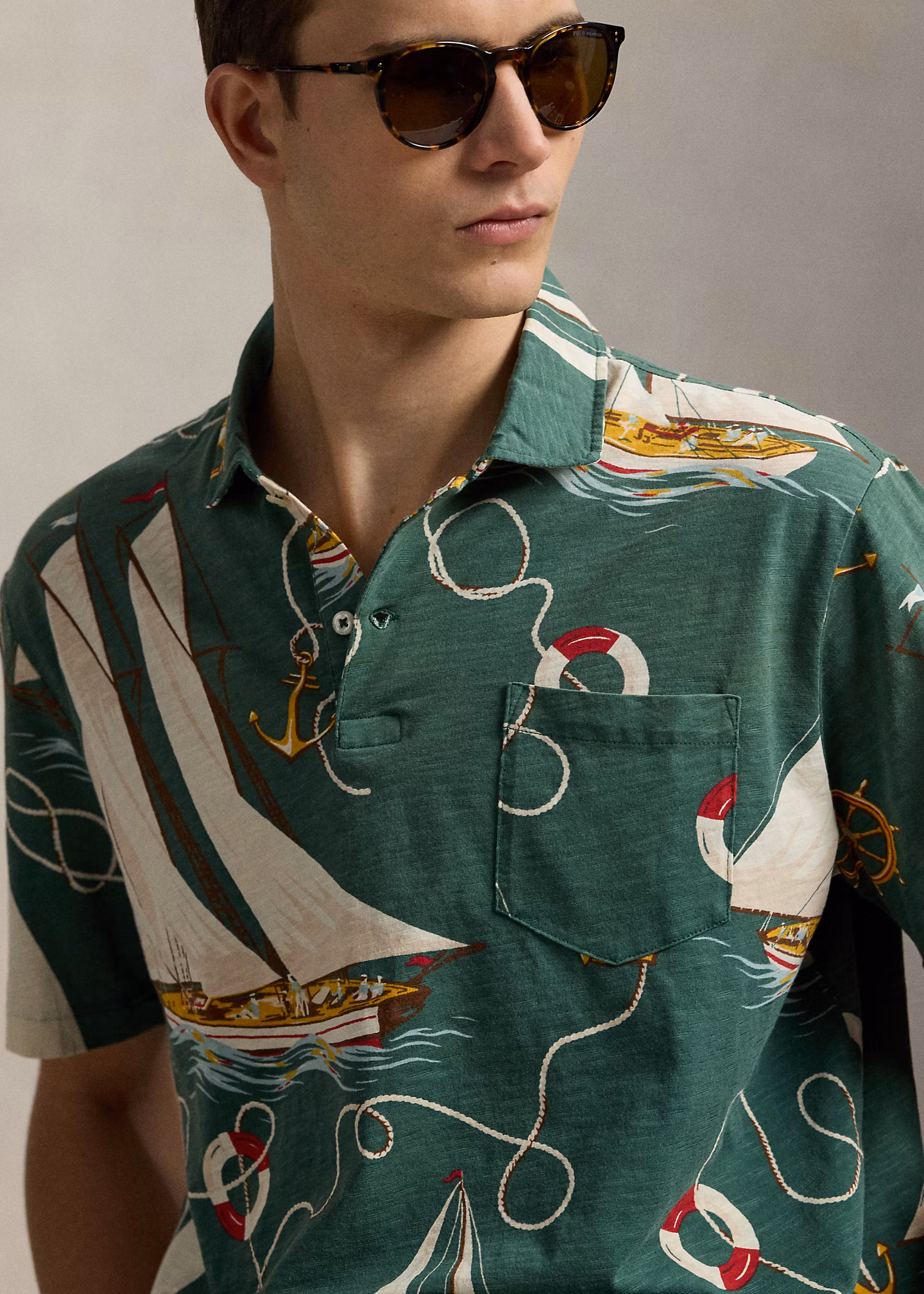 Classic-Fit Poloshirt mit Segelbootmotiv - RALPH LAUREN OUTLET